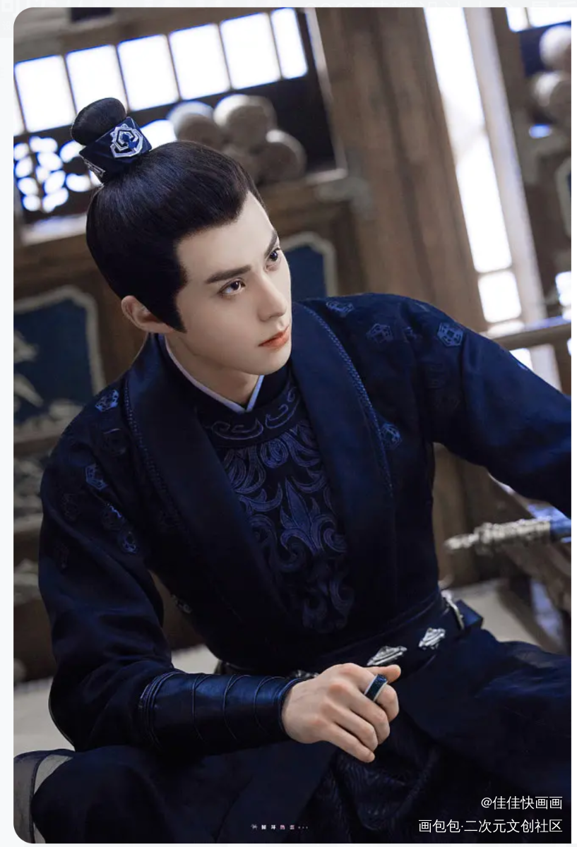 画一张肖铎_古风人物氛围插画绘画作品