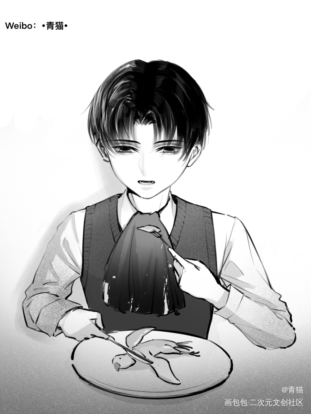 【洛羿】鹦鹉_附加遗产188男团洛羿绘画作品