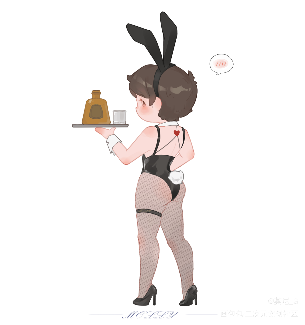 那就祝大家新年快乐吧_板绘涂Q版我要上首推插画偷风不偷月岑北南绘画绘画作品