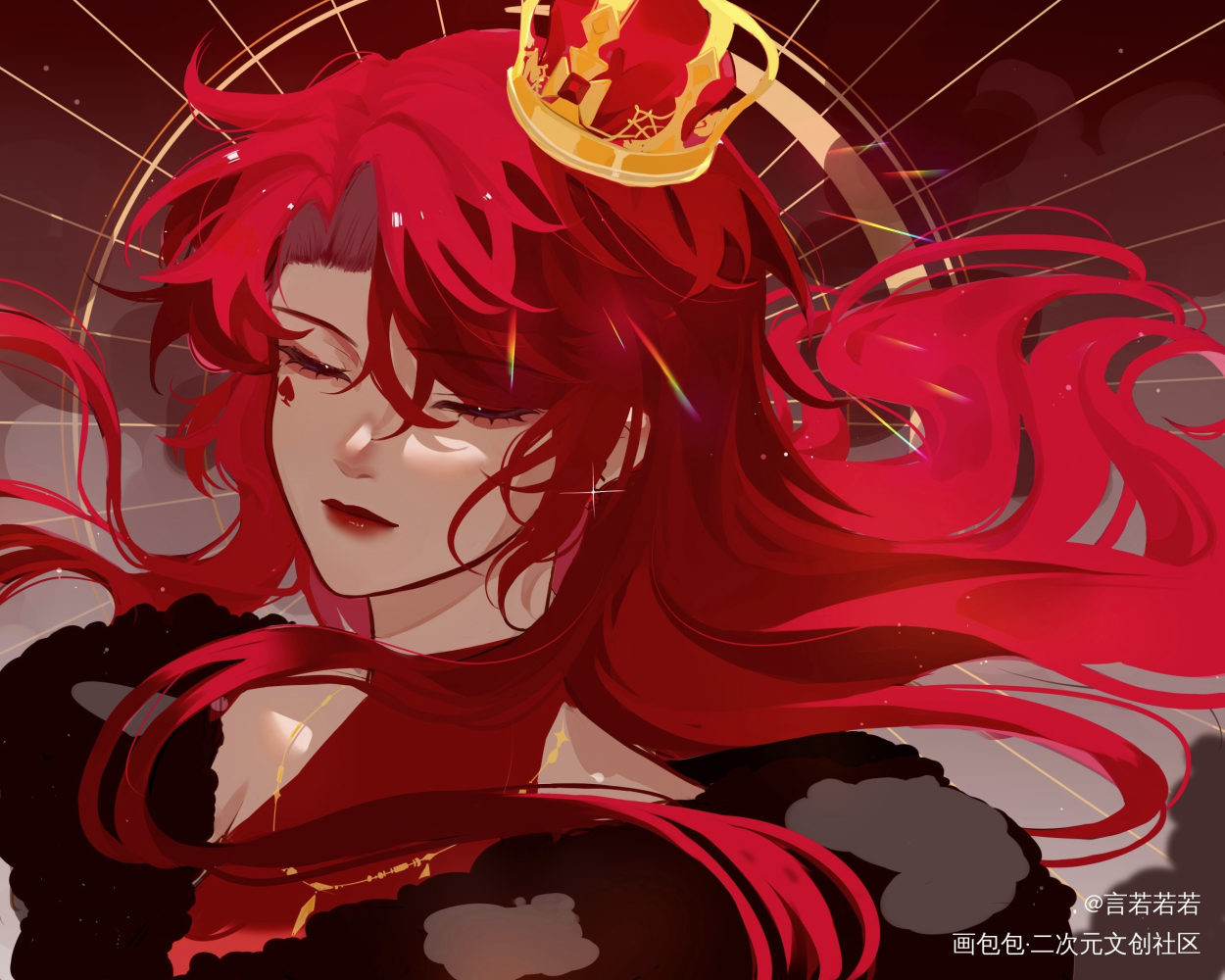 “QUEEN”_我在惊悚游戏里封神红桃出道101兆木弛绘画作品