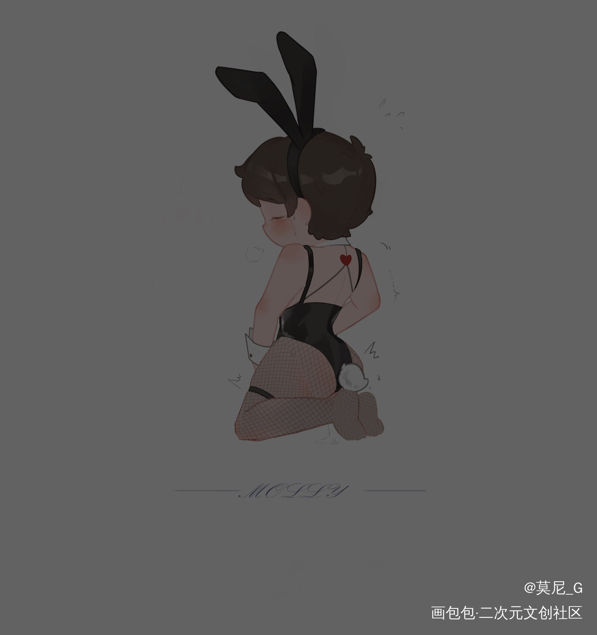 跨年夜要干什么呢_Q版偷风不偷月岑北南绘画作品