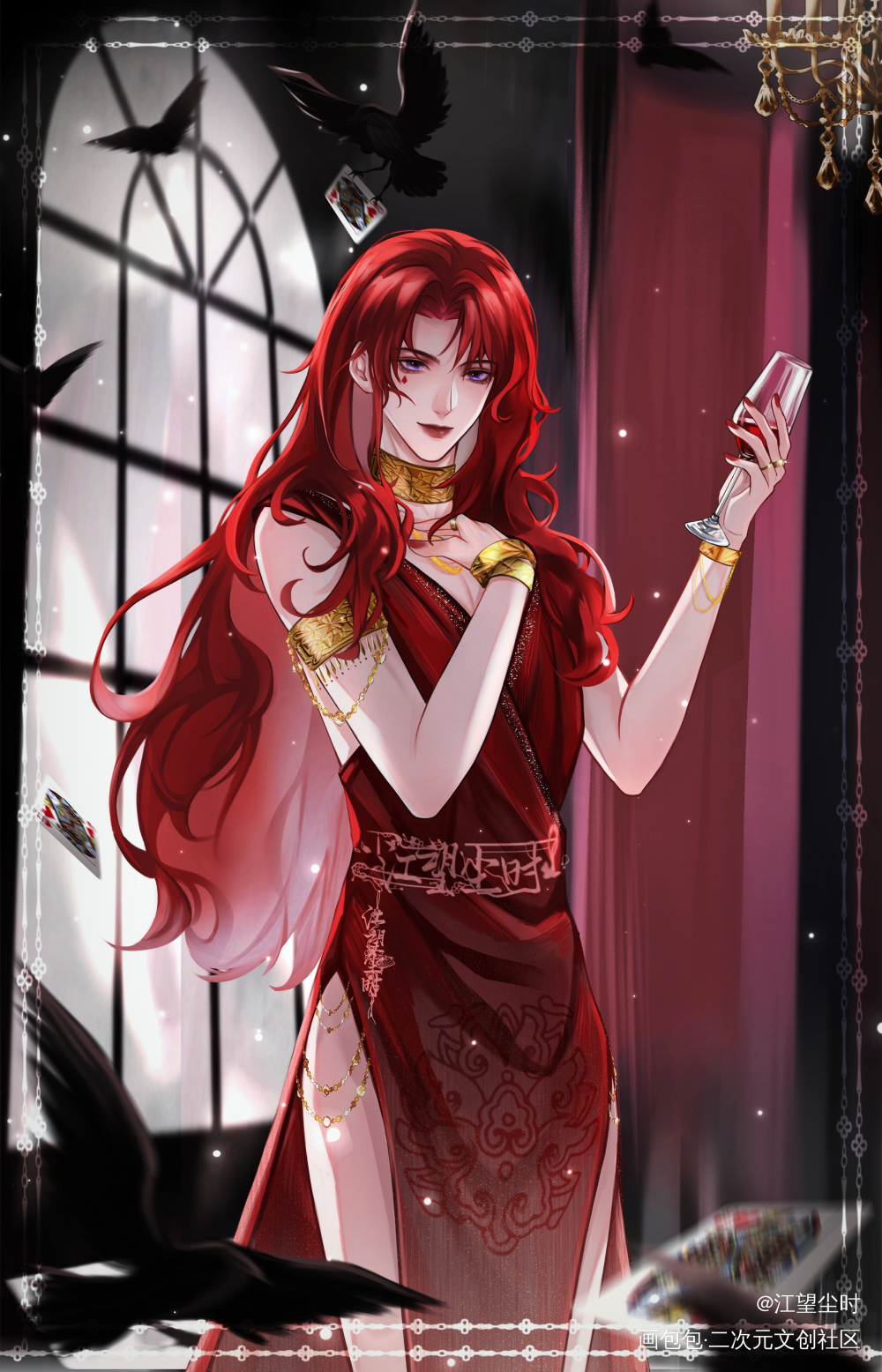 红桃皇后_我在惊悚游戏里封神红桃皇后红桃出道101绘画作品