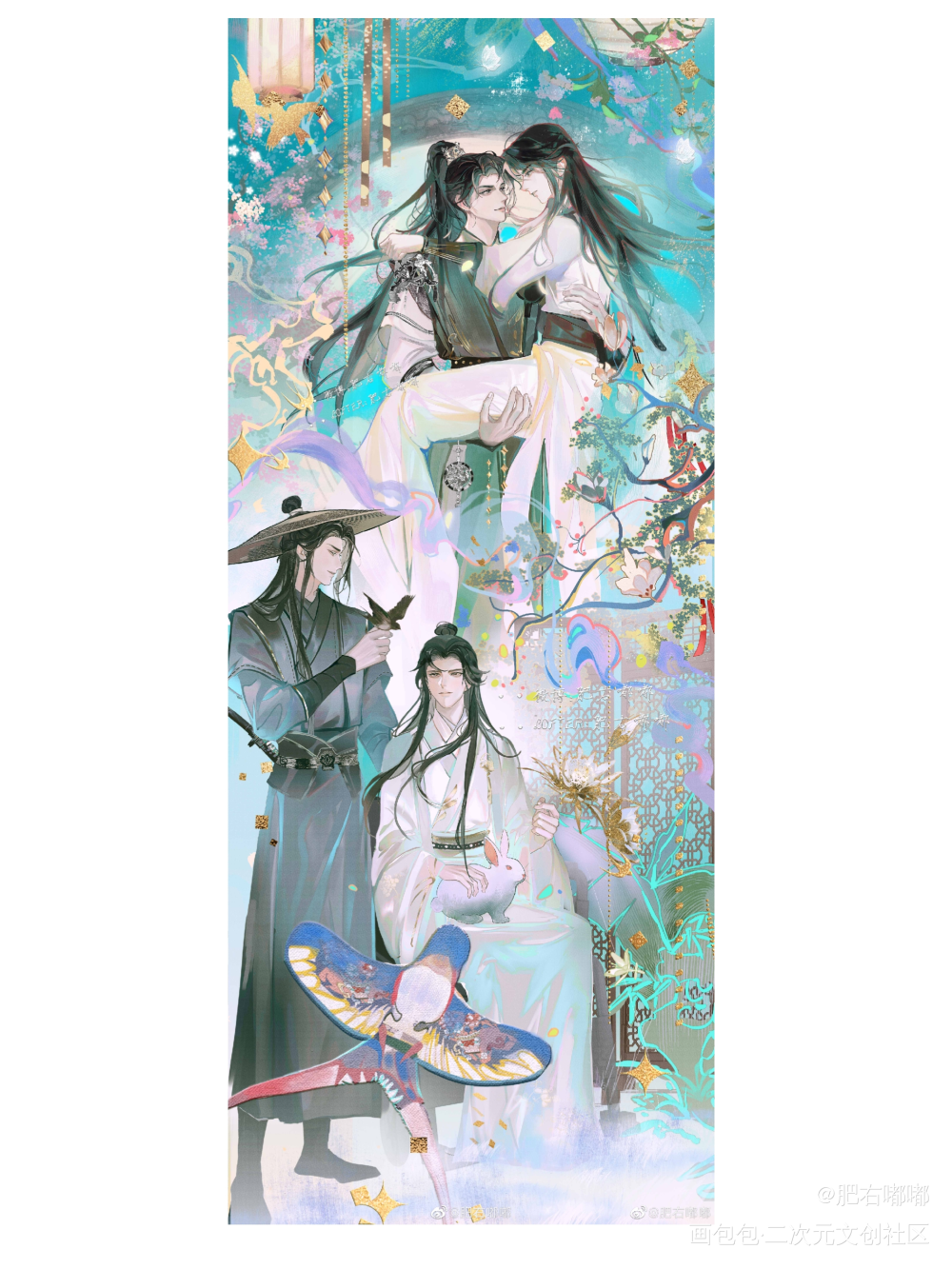 新年快乐_将进酒松玉策舟唐酒卿绘画作品