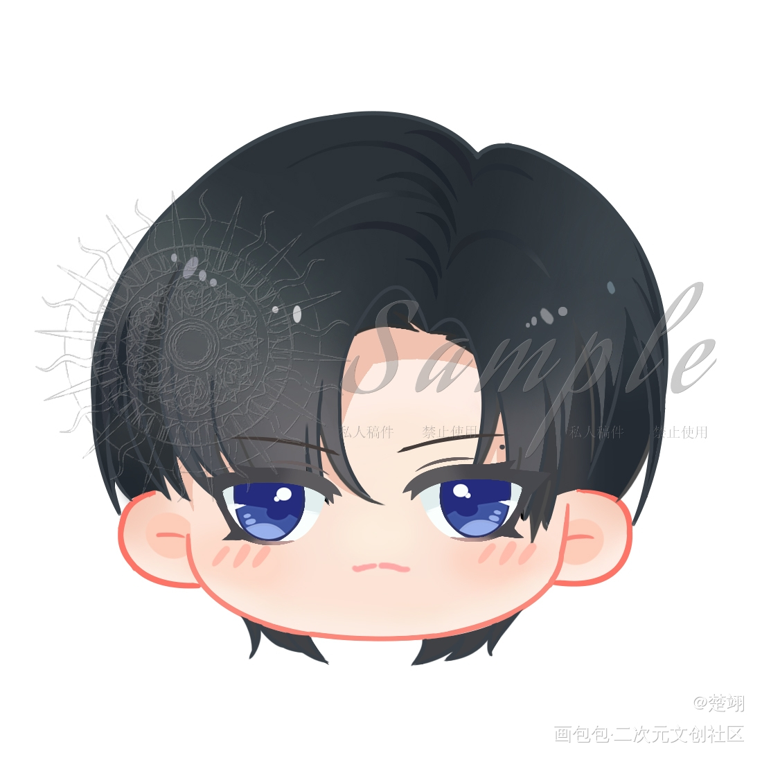 团子设计_周边设计diyQ版团子目黑莲莲理枝约稿绘画作品