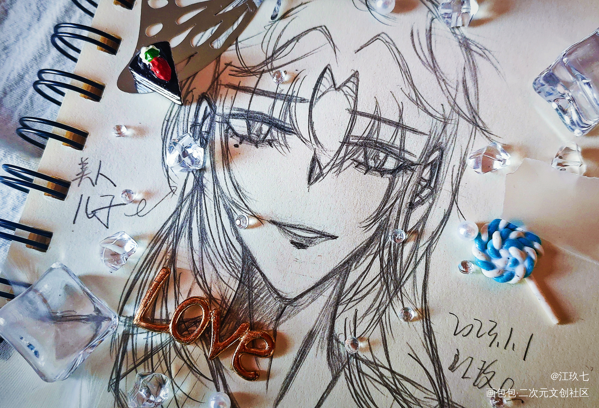 。_摸鱼页原创人物绘画作品