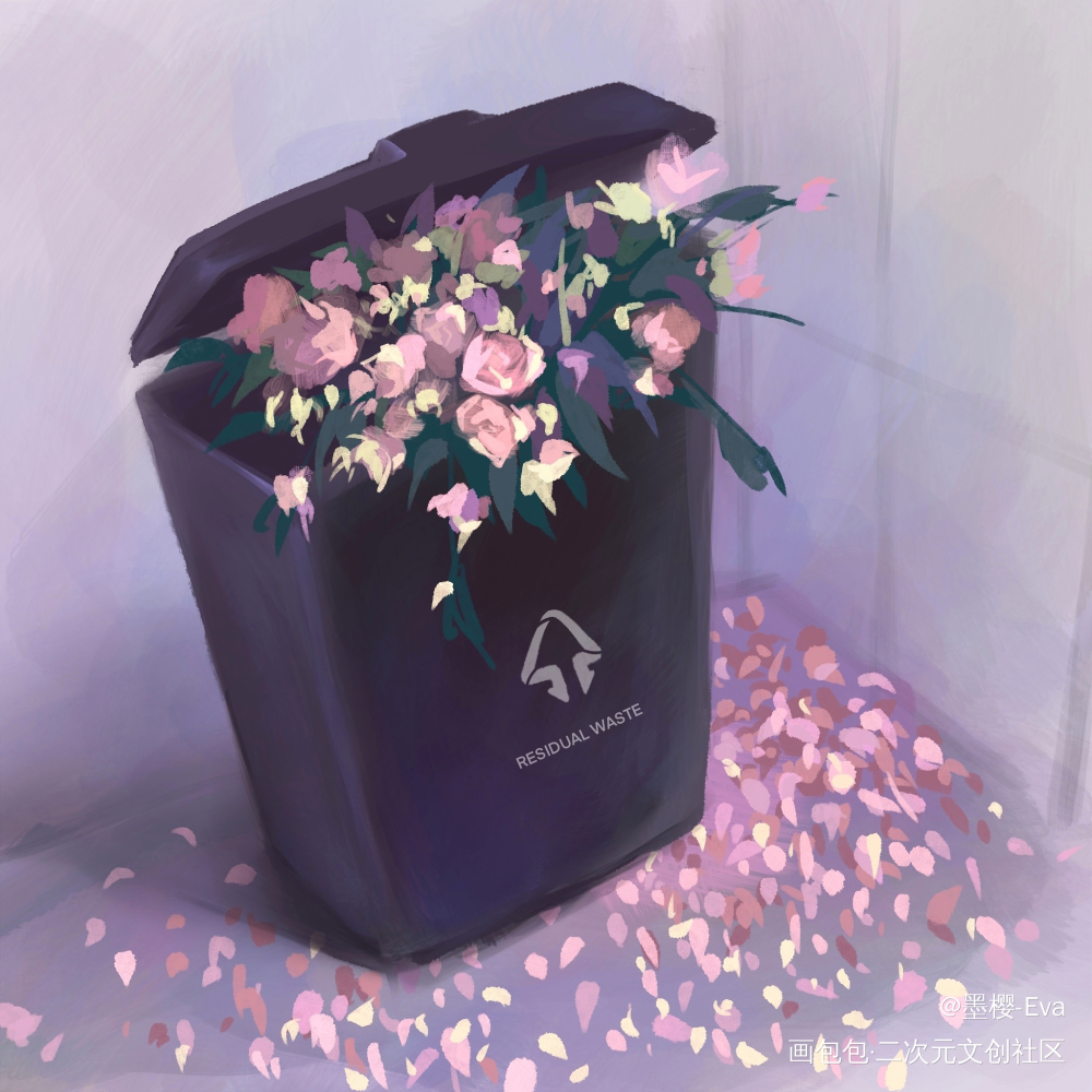无人问津的爱依旧盛开._板绘涂摸鱼页壁纸板绘绘画绘画作品