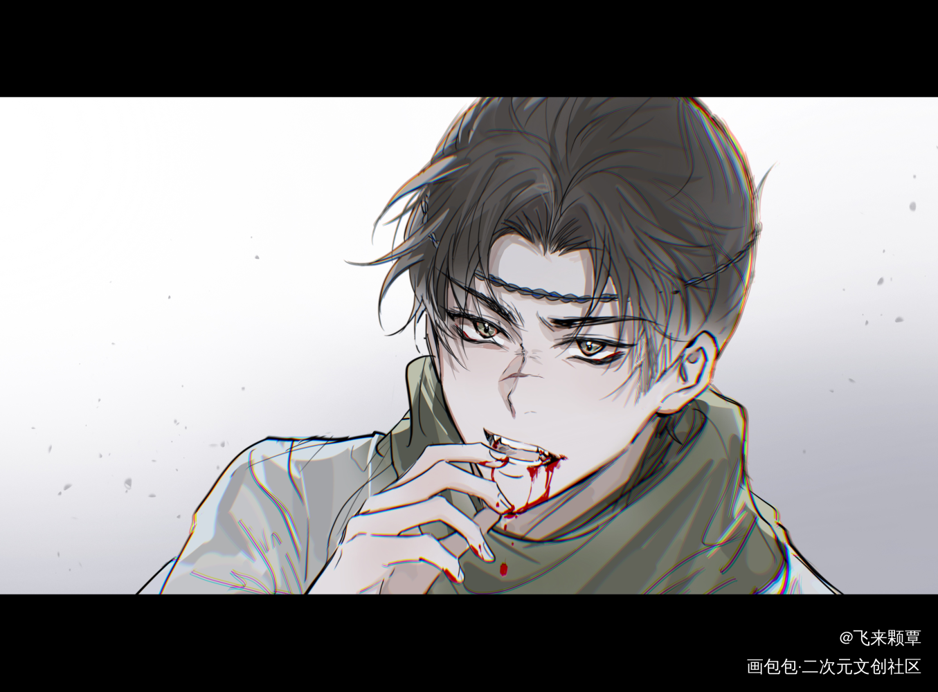 第一次接吻是什么味道？_新神榜杨戬杨戬板绘涂插画同人沉戬沉香绘画作品