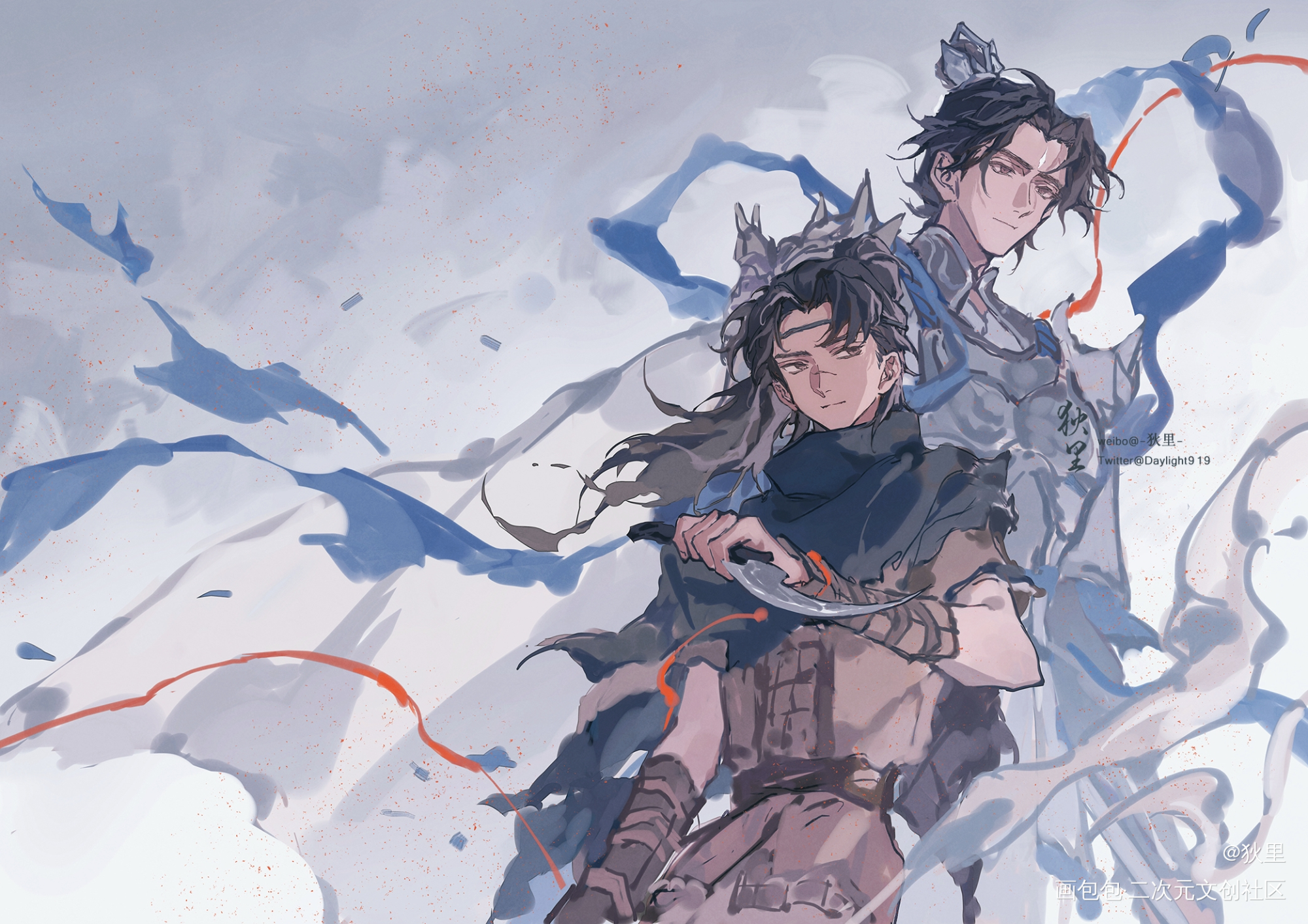 🍃_新神榜杨戬杨戬板绘涂插画沉戬沉香插图绘画作品