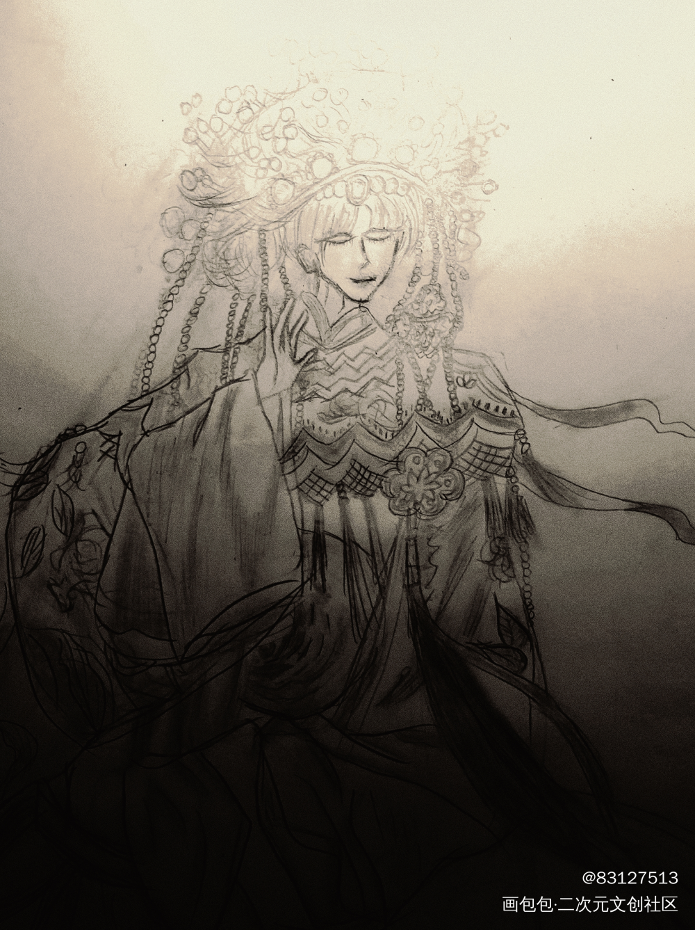 _盗墓笔记解雨臣绘画作品
