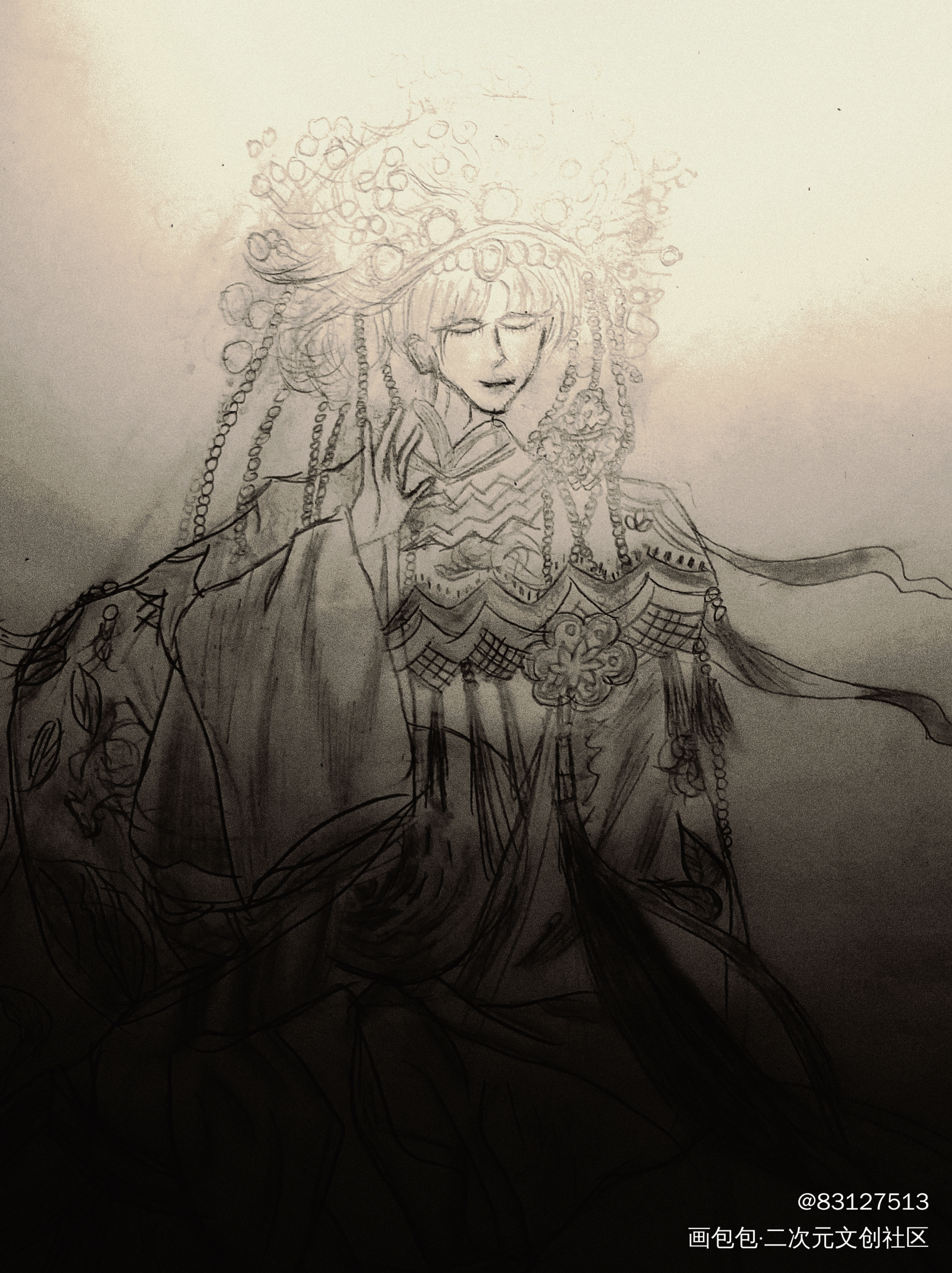 _盗墓笔记解雨臣绘画作品