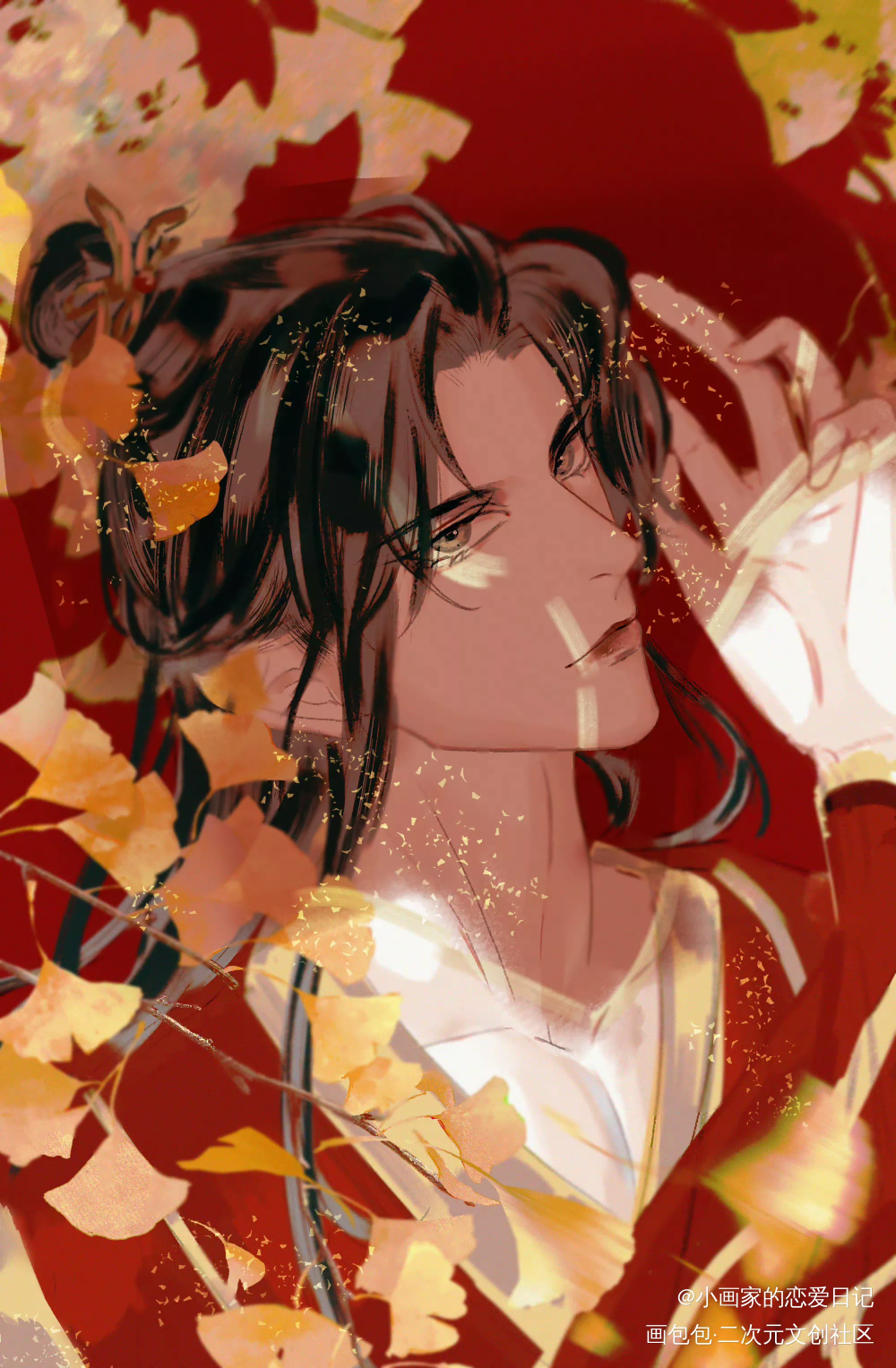 简哥大婚_188男团李简简隋英古风厚涂水彩插画同人约稿板绘绘画作品