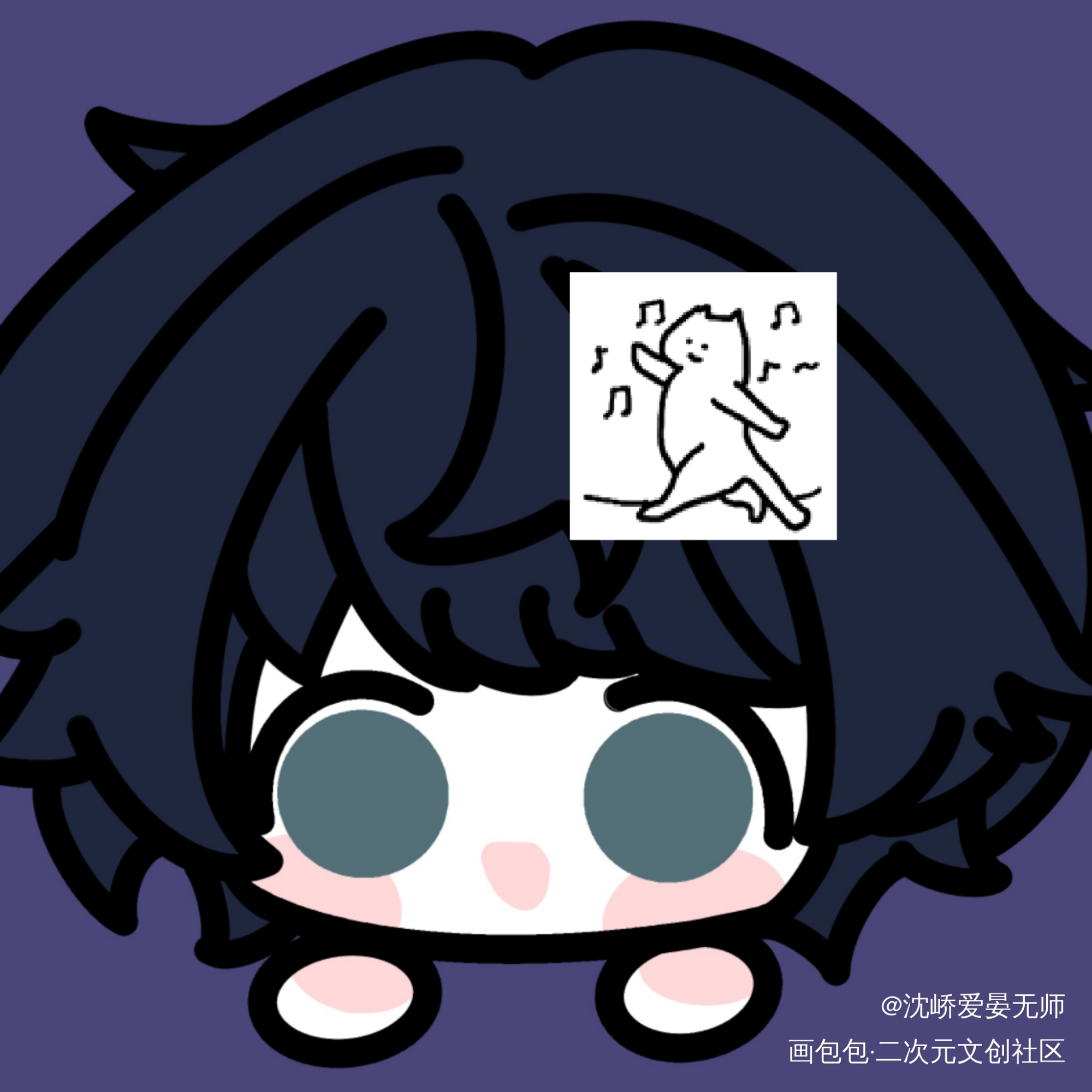 大头_楚遥黑猫奇闻社绘画作品