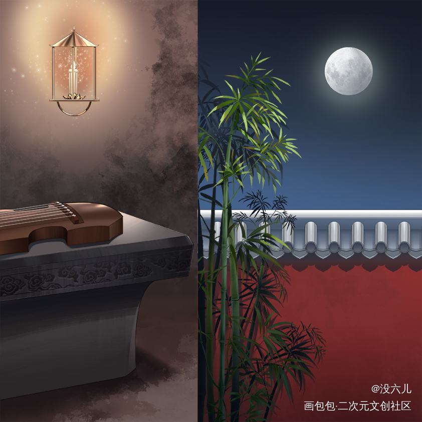 折枝_折枝广播剧海报绘画作品