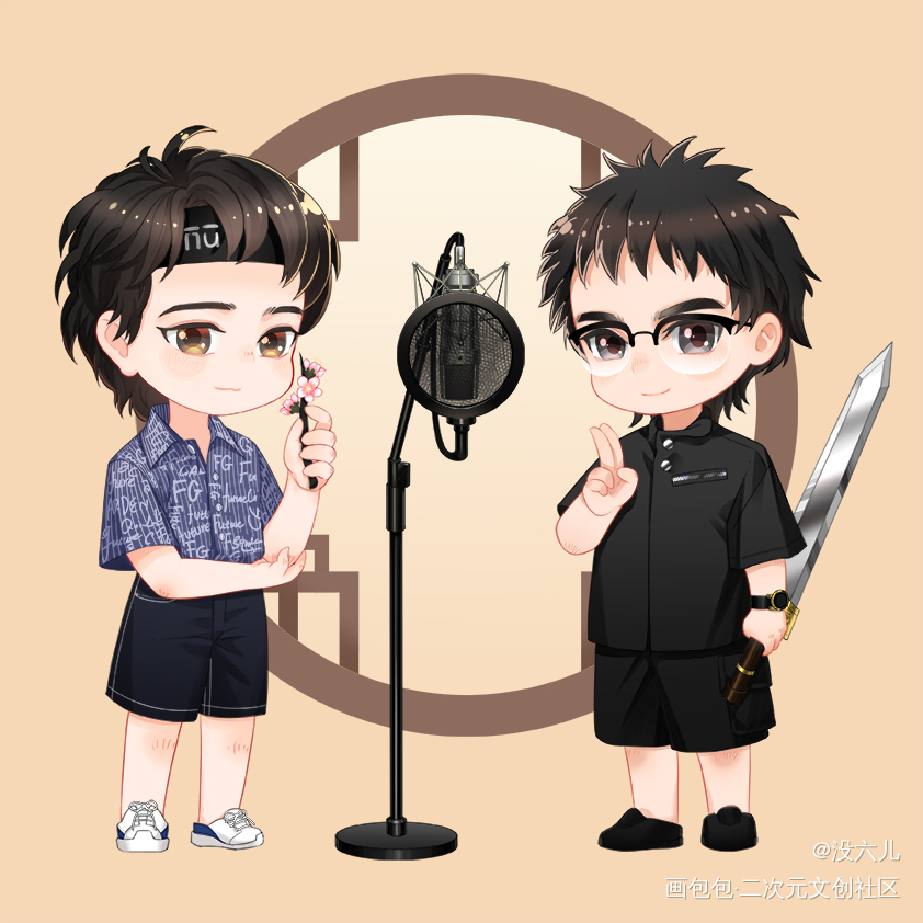 折枝_折枝广播剧海报绘画作品