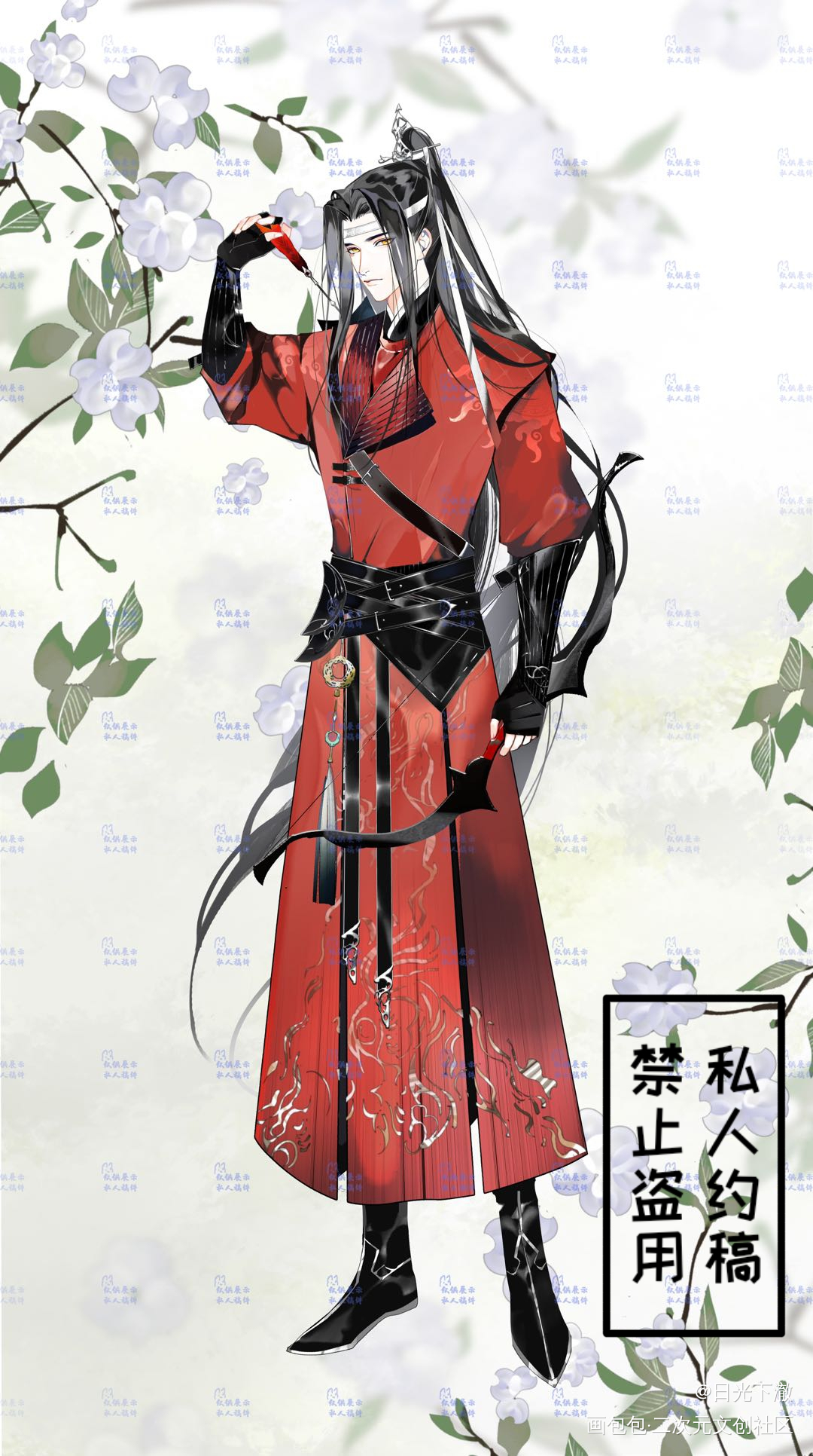 人间琢玉郎_魔道祖师忘羡蓝忘机绘画作品