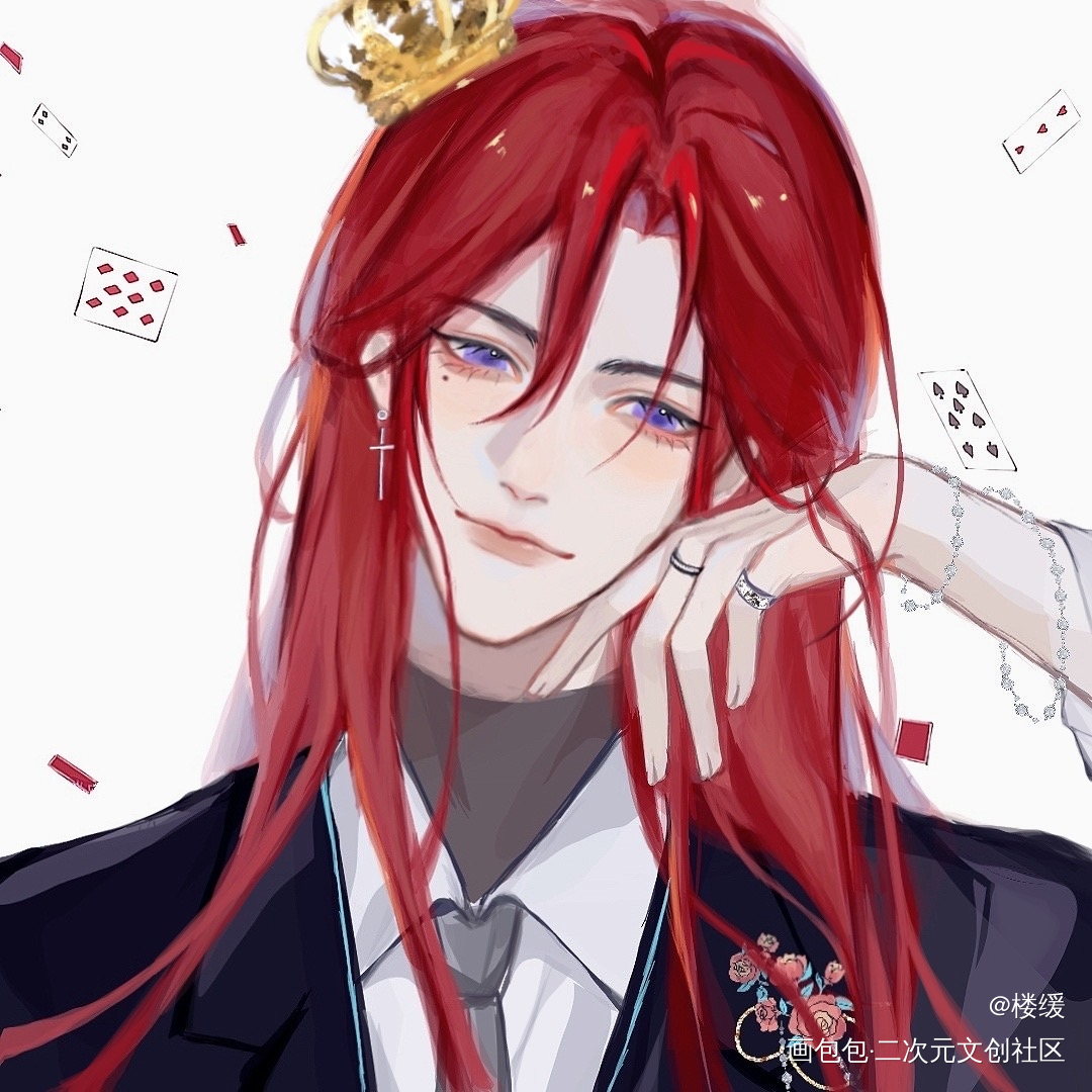 西装pa红桃_我在惊悚游戏里封神兆木弛红桃绘画作品