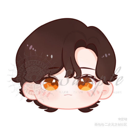 团子设计_周边设计diyQ版团子莲理枝道枝骏佑约稿绘画作品
