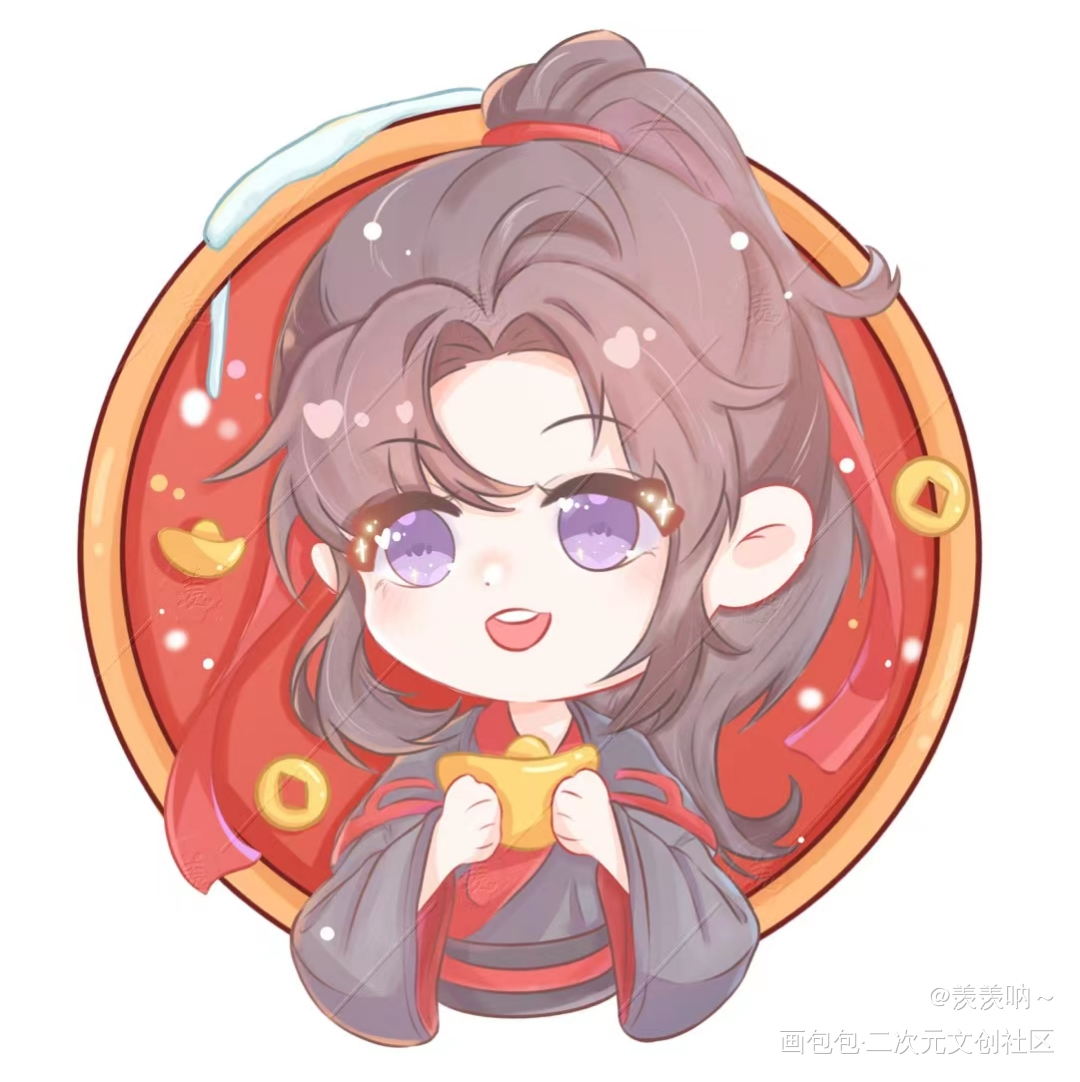 魏无羡新年头像_魔道祖师魏无羡彩色漫画ipad画画画画墨香铜臭绘画绘画作品
