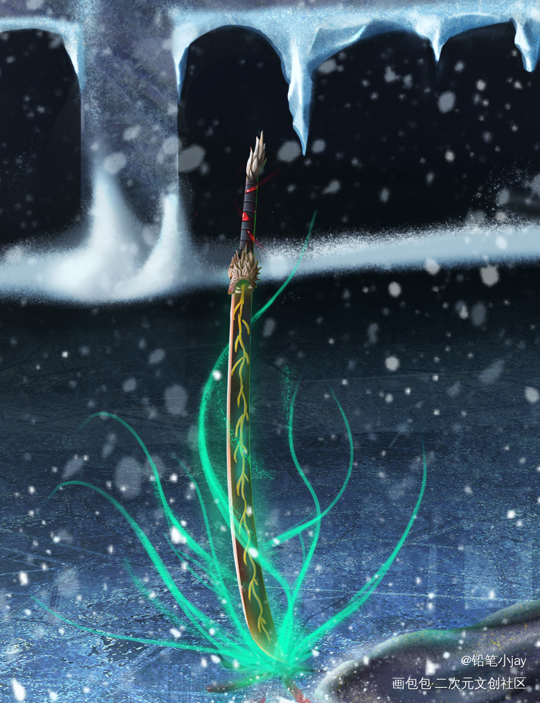 【红莲水榭——冬凚】_二哈和他的白猫师尊燃晚墨燃楚晚宁绘画作品