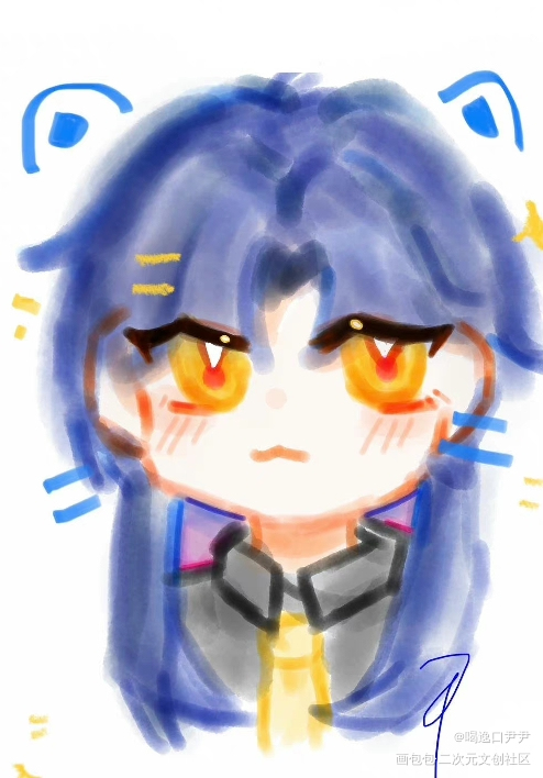 鲈鱼_猫之宿约者绘画作品