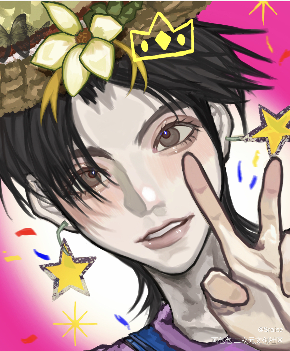 嘿（吹口哨）美女🤤你谁。。。_摸鱼页礼物绘画作品