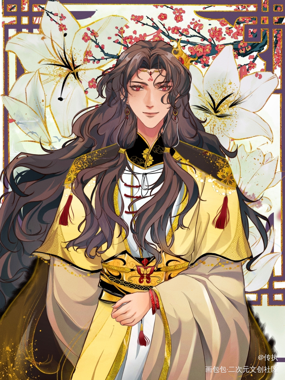 幻花宫宫主——洛冰河_人渣反派自救系统洛冰河板绘涂重生之人渣反派自救系统绘画作品
