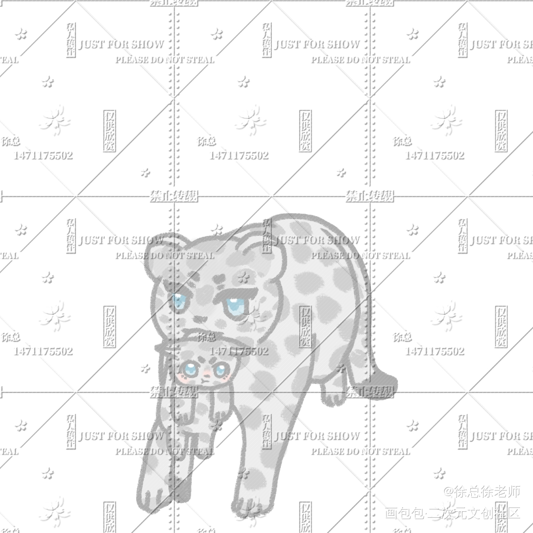 可可爱爱的_小白杨白新羽俞风城绘画作品