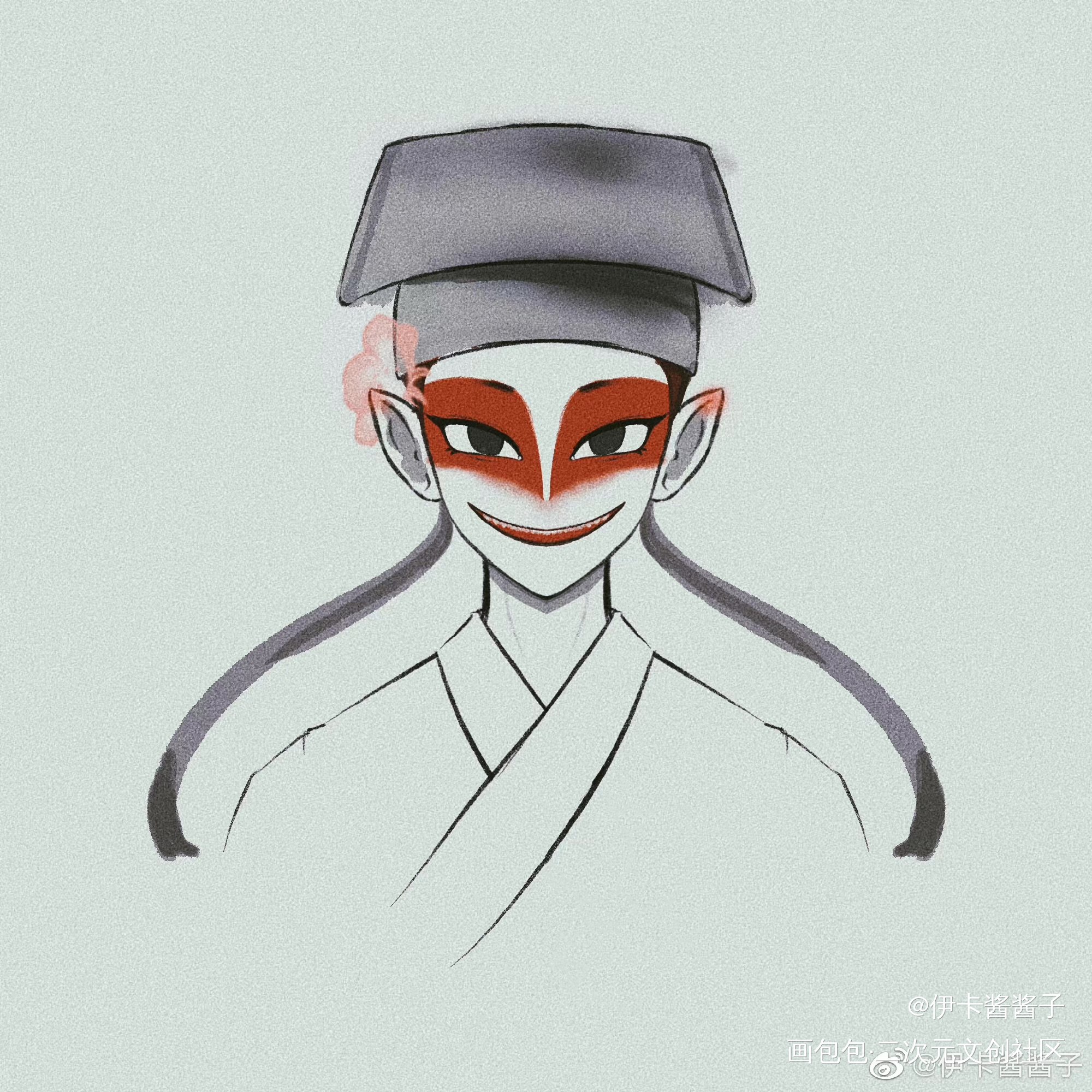 小狐狸_同人狐狸书生中国奇谭鹅鹅鹅绘画作品
