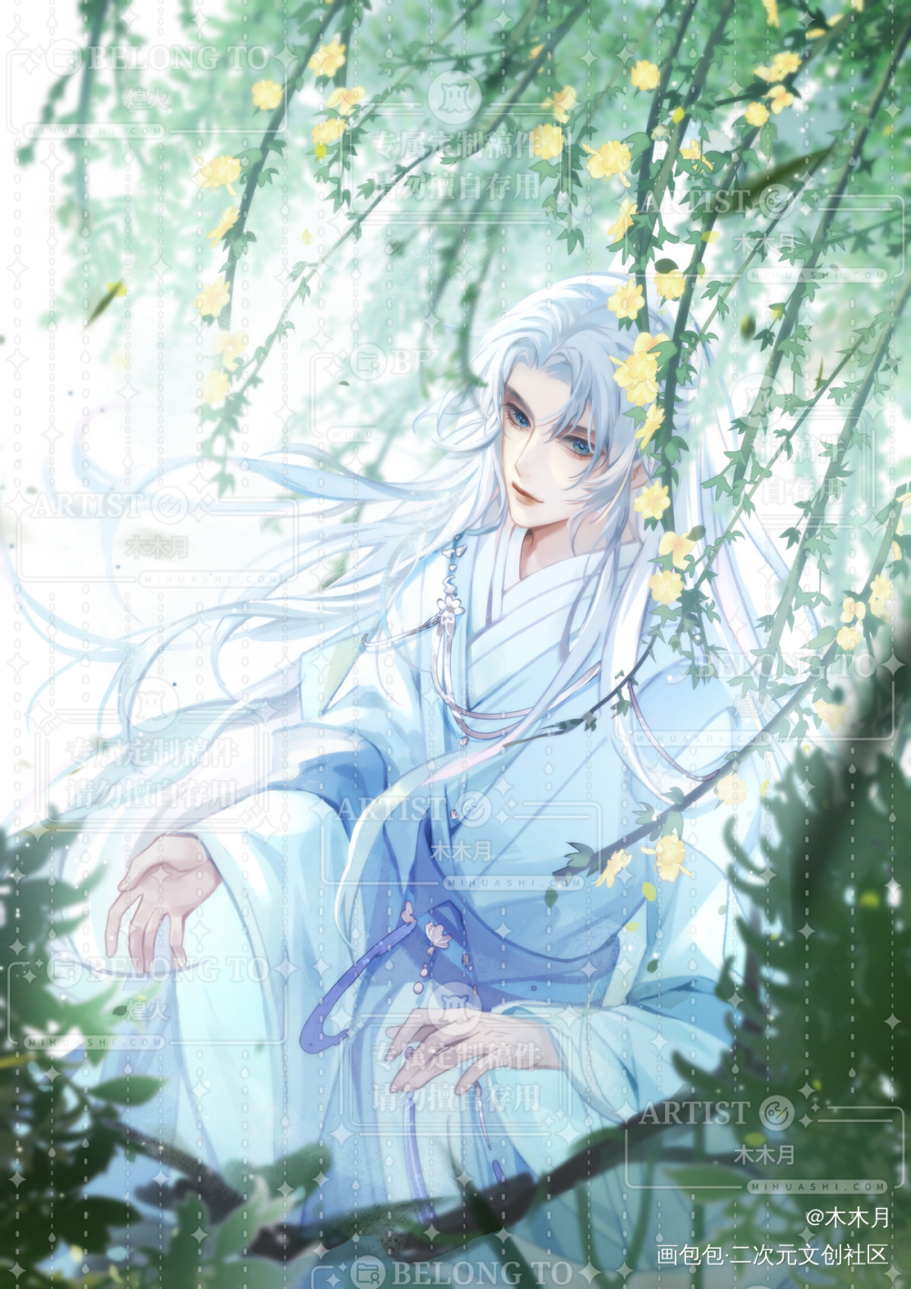 稿稿_古风日系稿件oc绘画作品