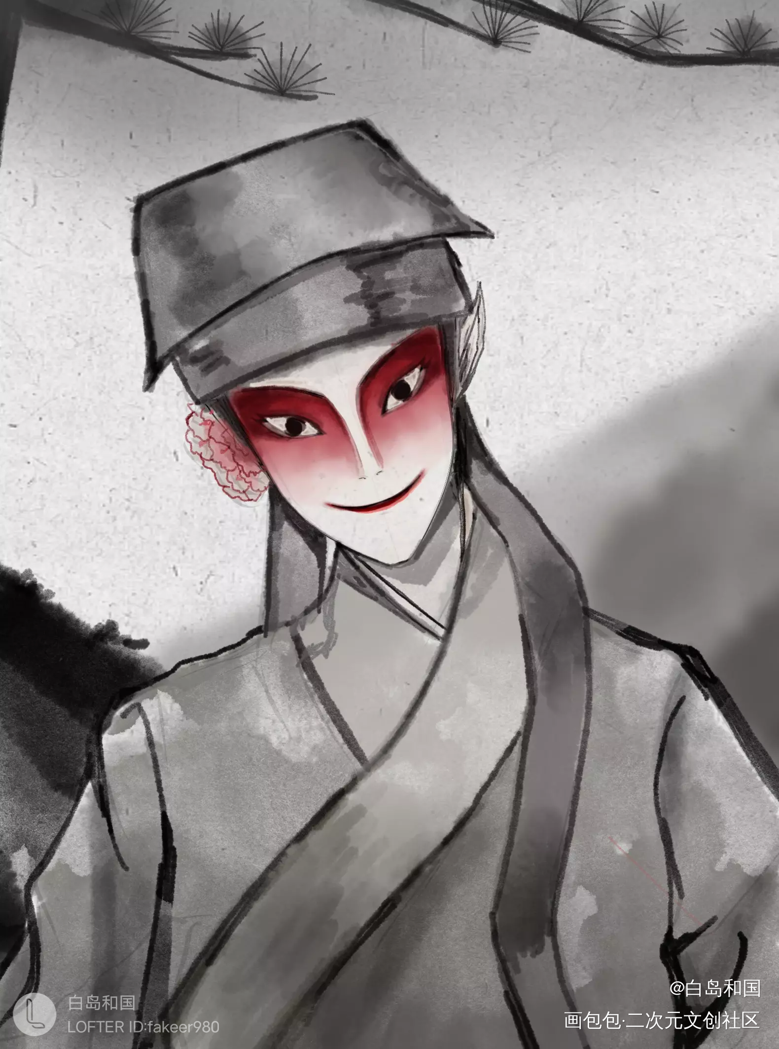 小狐狸_同人中国奇谭鹅鹅鹅板绘绘画绘画作品
