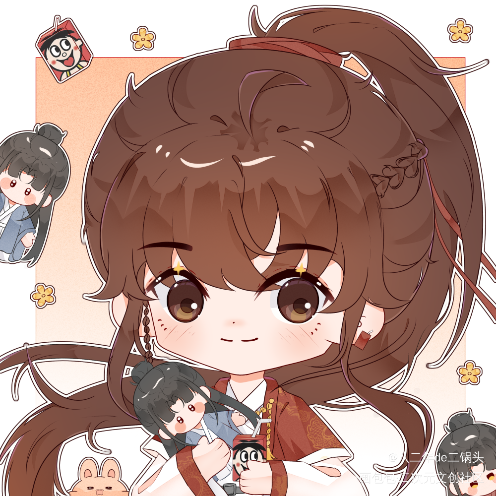 古风望仔～_某某添望盛望日系Q版我要上首推头像同人木苏里绘画作品