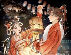 提灯少女vs异族少年_绘画作品