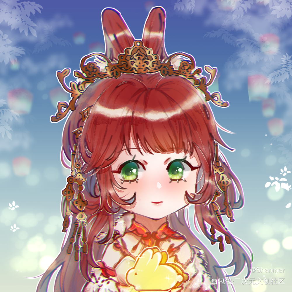 兔红成女_剑网3平涂Q版剑网三头像同人绘画作品