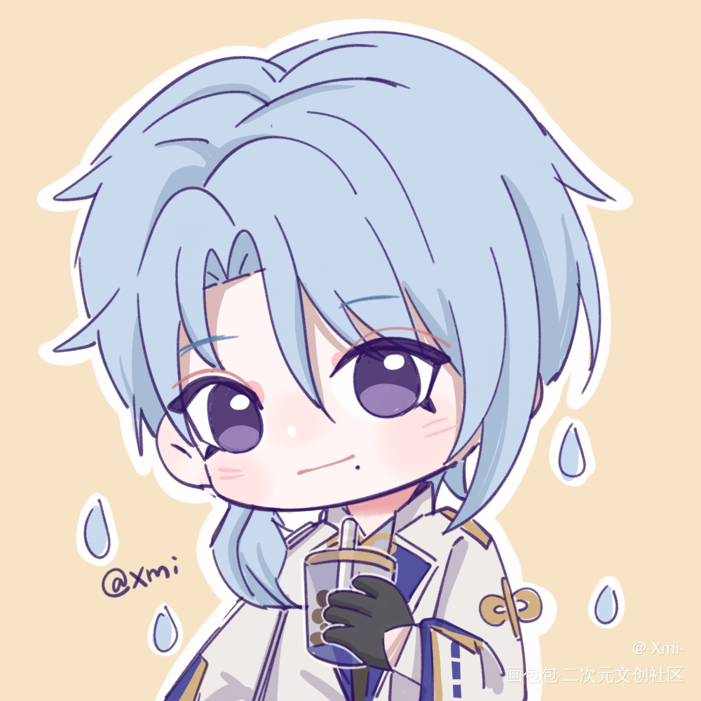 绫人🥰_原神Q版神里绫人绘画作品
