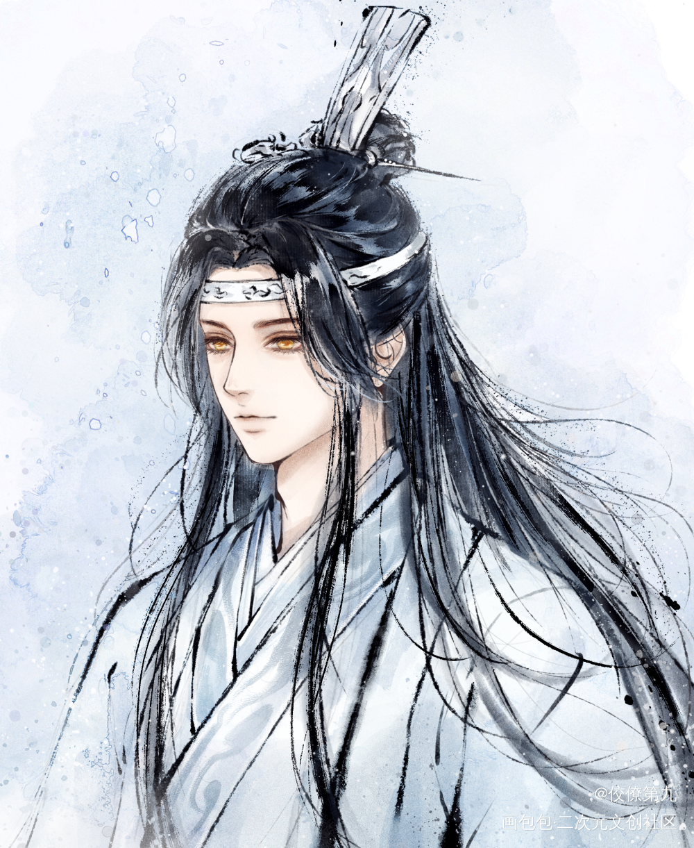 蓝忘机0123生日快乐_魔道祖师忘羡古风原耽墨香铜臭绘画作品