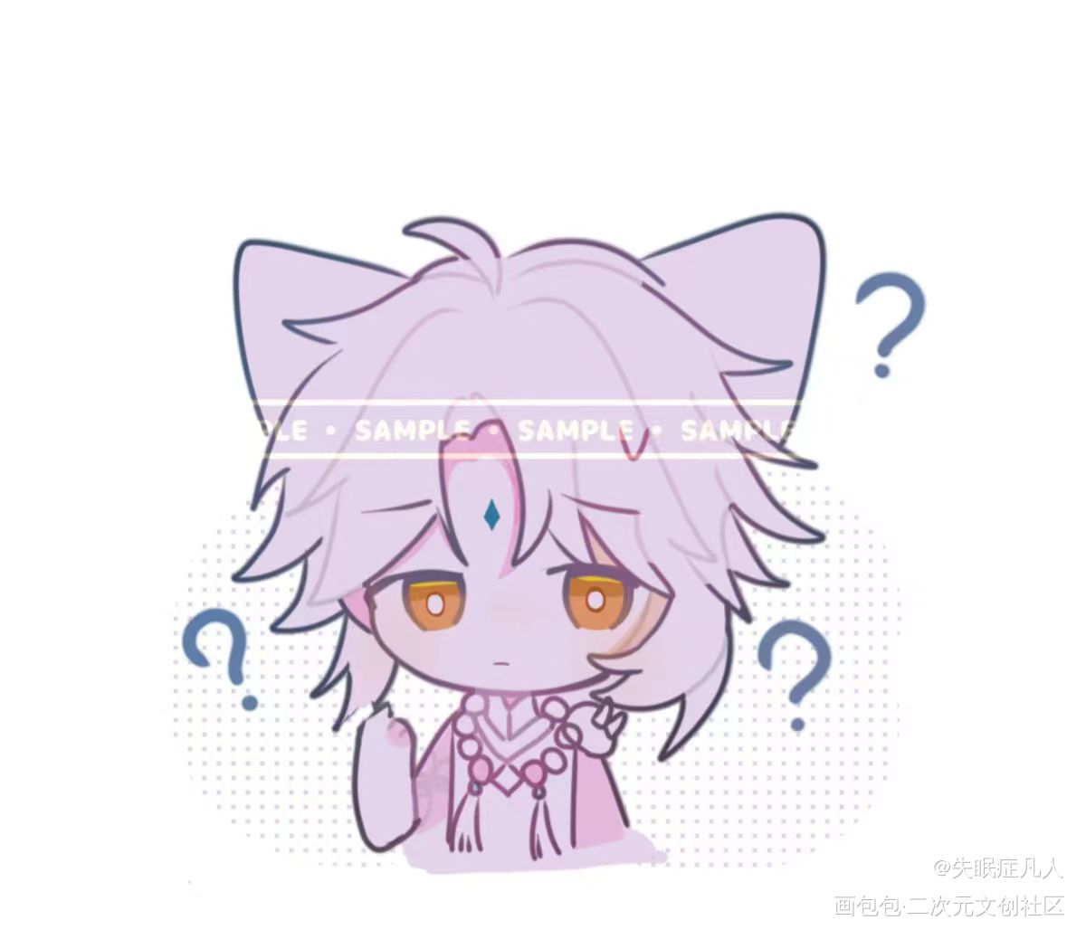 疑惑魈宝(づ′▽`)づ好想摸_原神Q版我要上首推绘画绘画作品
