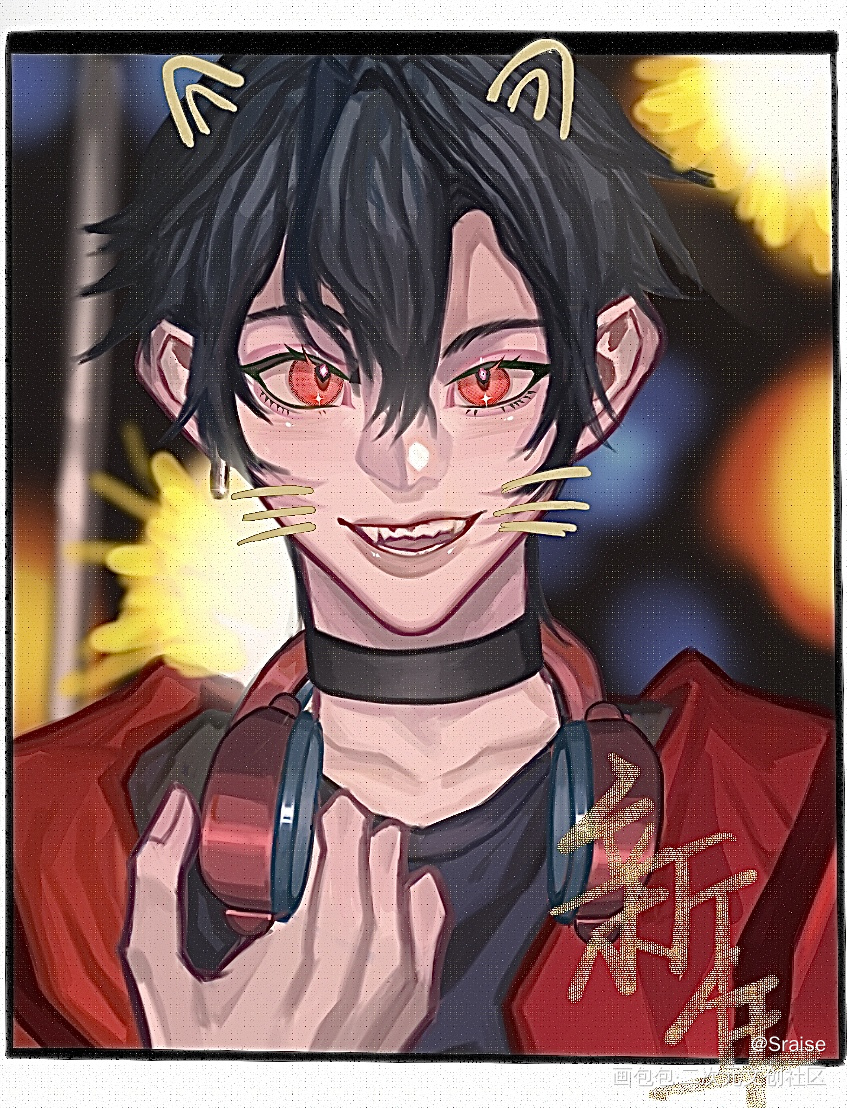 画了新年猫猫四哥🥺_我在惊悚游戏里封神惊封出道101牧四诚摸鱼页私设绘画作品