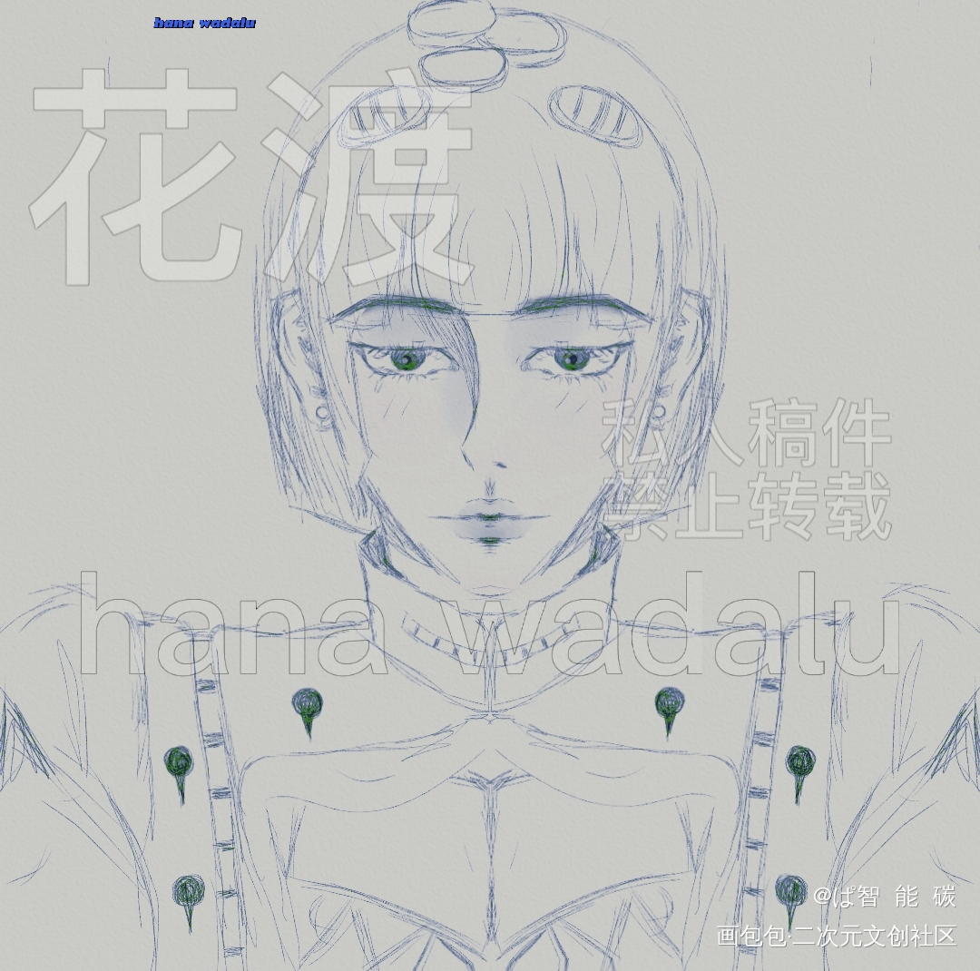 纯色头像_铅笔黑白简笔摸鱼页绘画作品