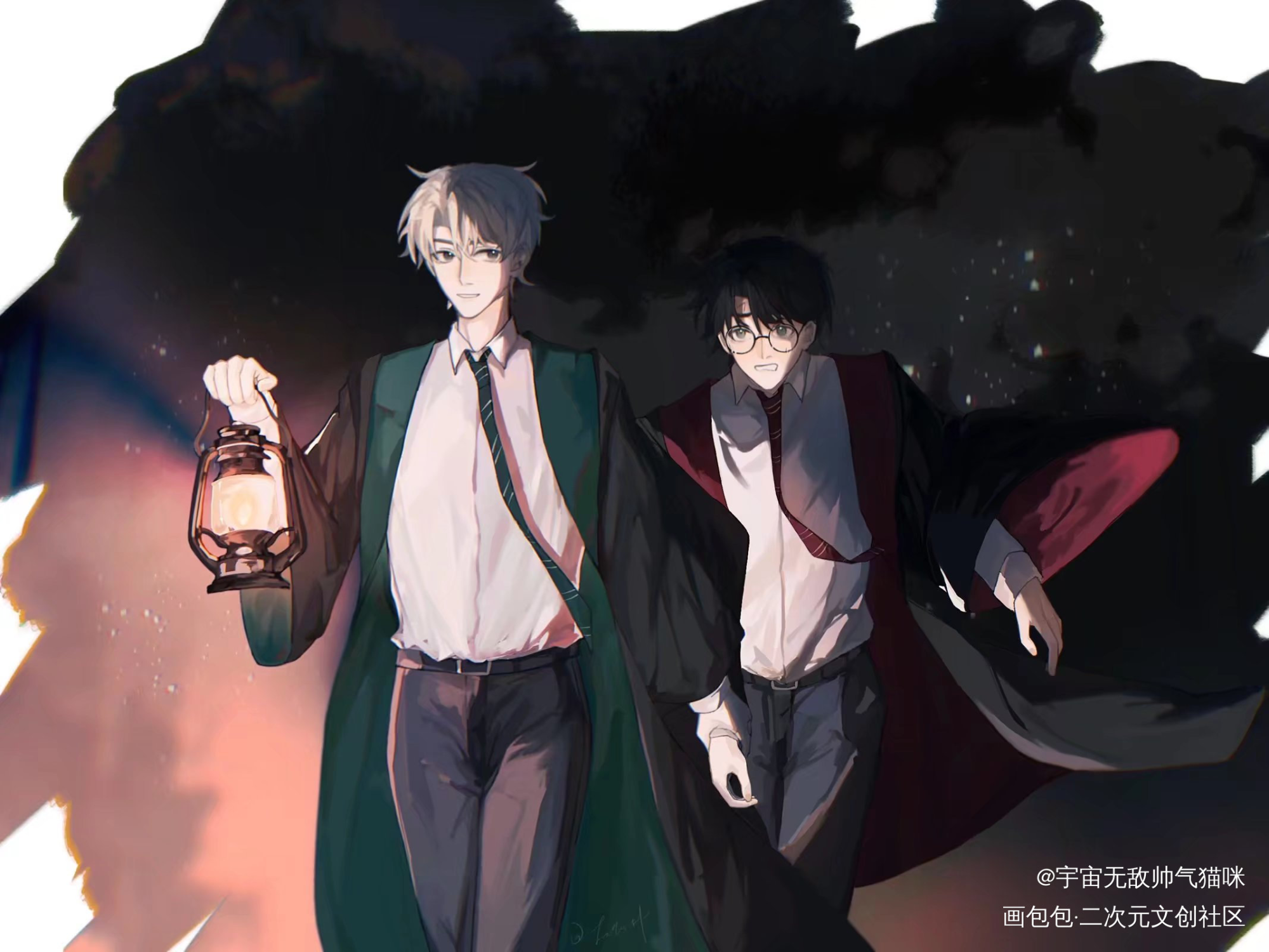 随便发下_哈利波特德哈绘画绘画作品