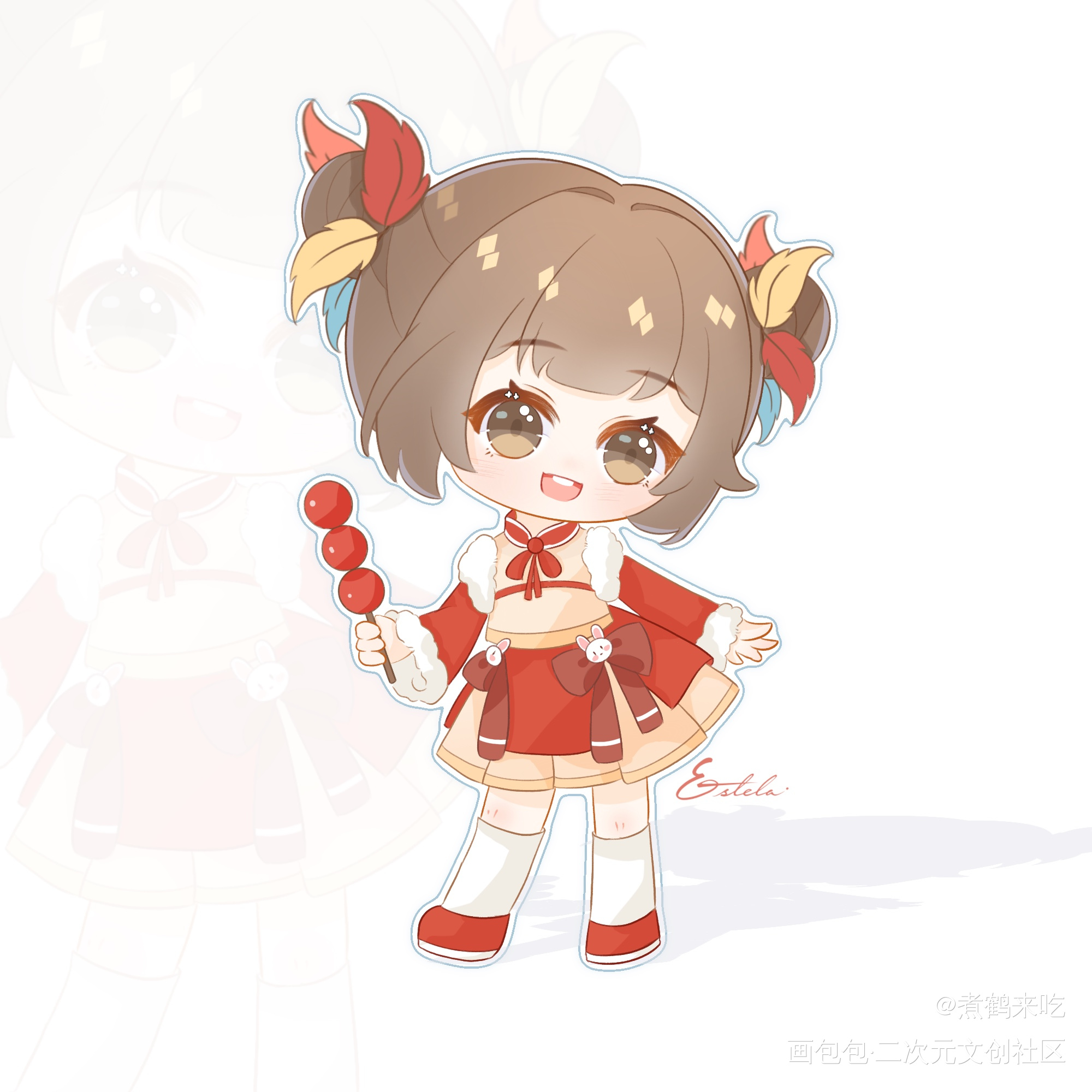 水坑_六爻Q版同人priest绘画作品