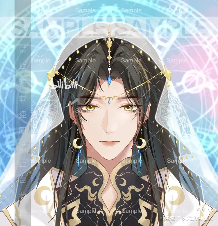 生日快乐_魔道祖师蓝忘机蓝忘机0123生日快乐绘画作品