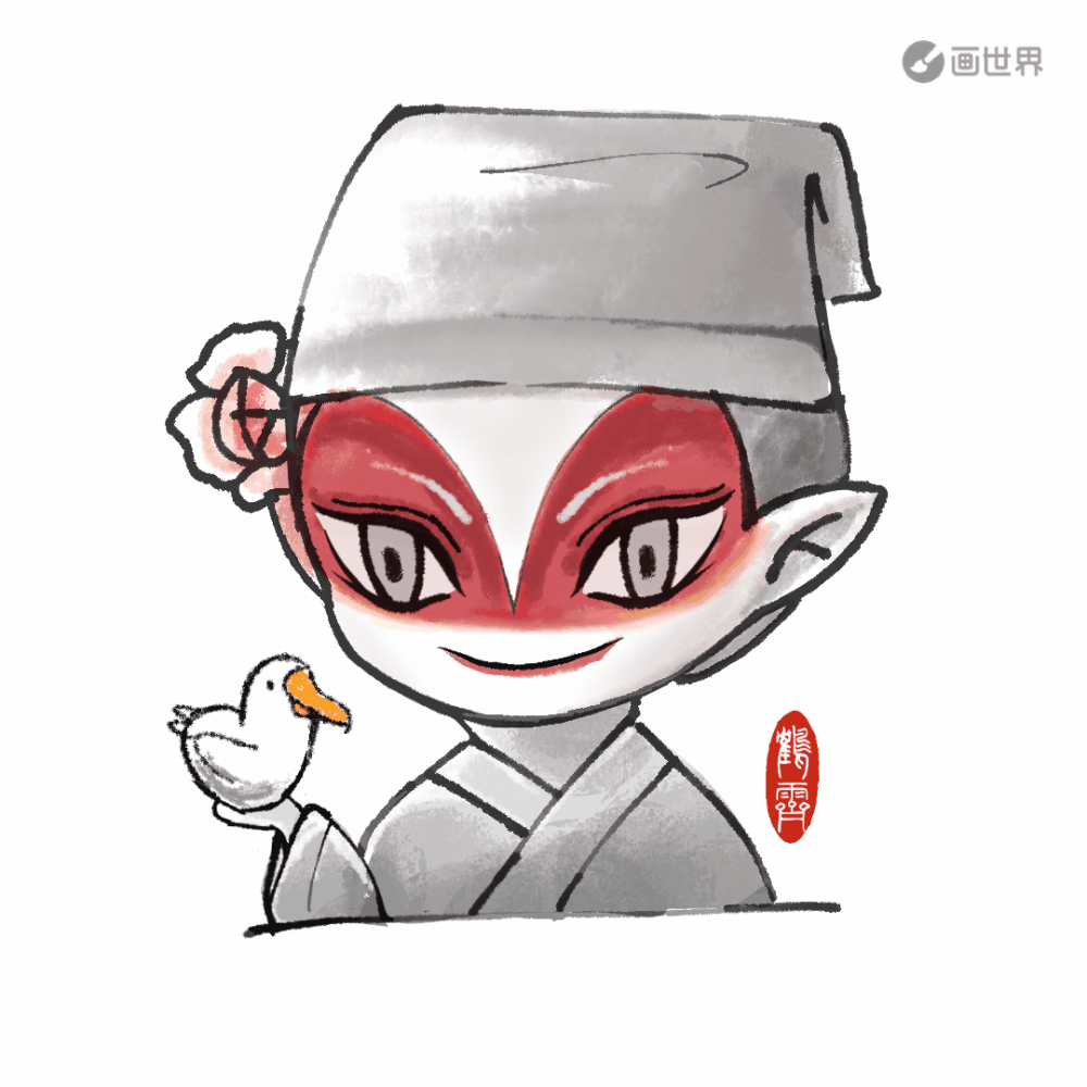狐狸书生_Q版狐狸书生中国奇谭鹅鹅鹅动画中国奇谭指绘二次元绘画作品