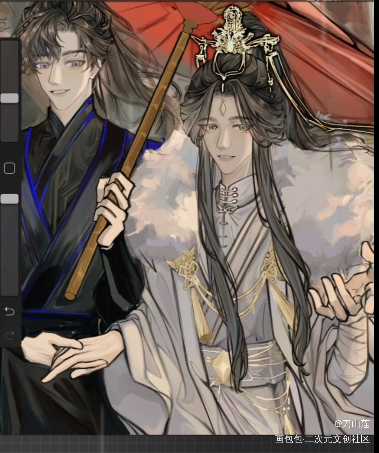 二哈和他的白猫师尊_二哈和他的白猫师尊墨燃楚晚宁摸鱼页古风同人绘画作品