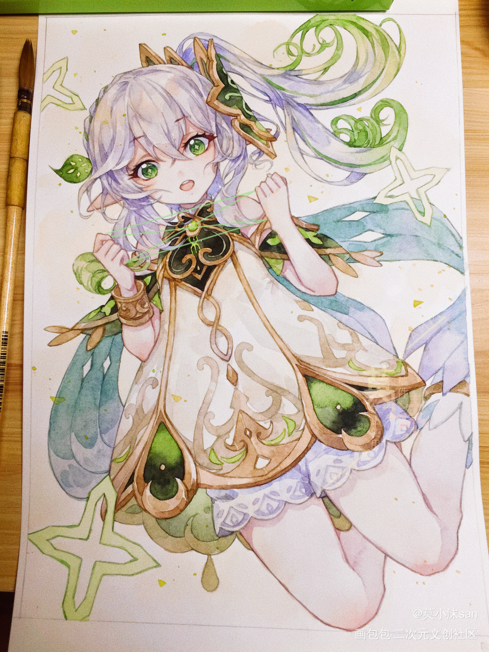 原神崽崽们_原神手绘水彩插画绘画绘画作品