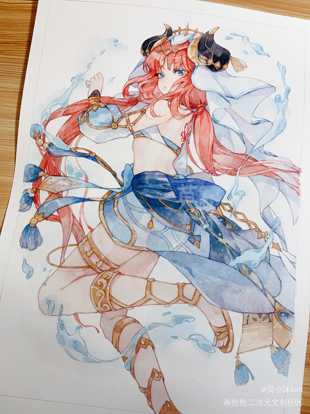 原神崽崽们_原神手绘水彩插画绘画绘画作品