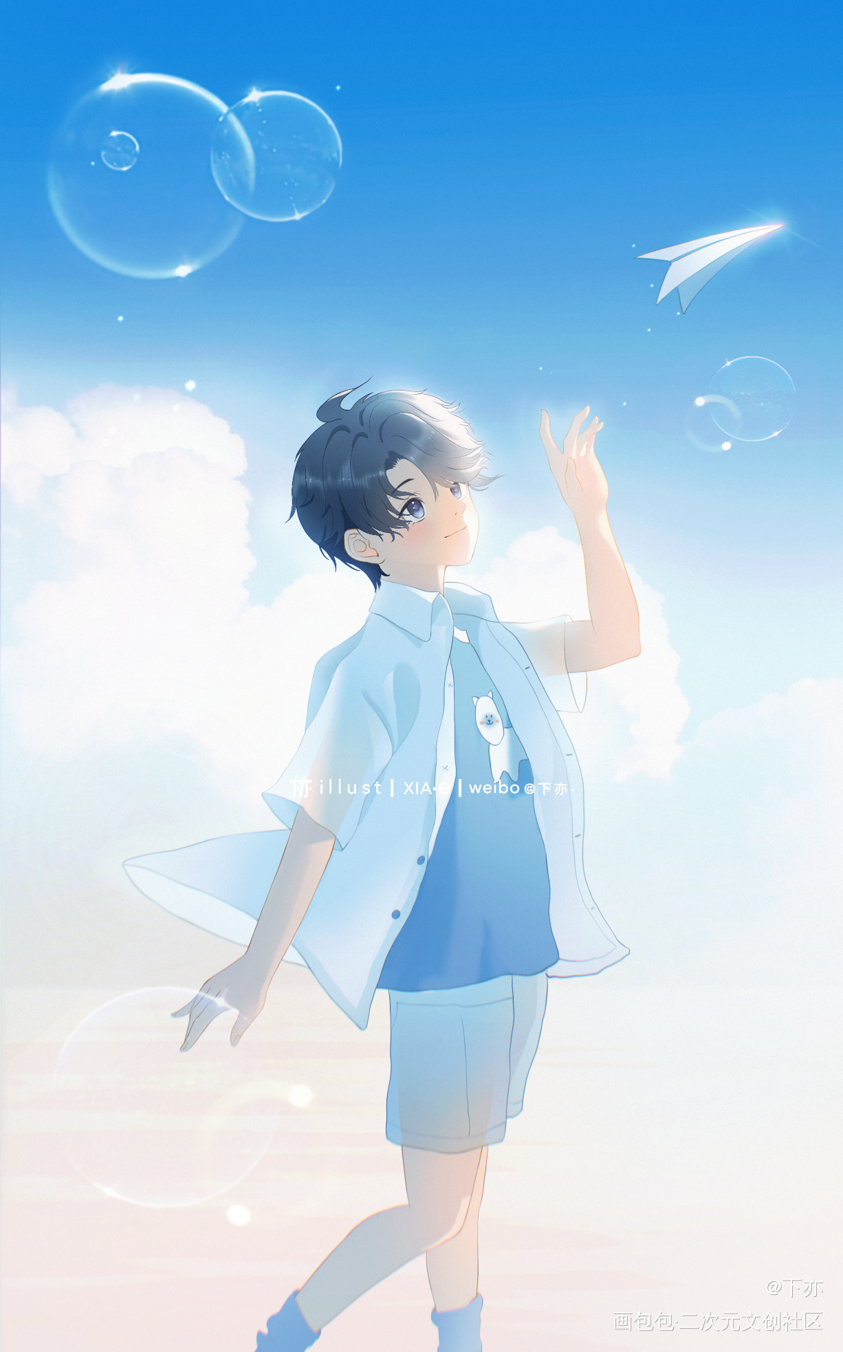 青梅竹马_恋与制作人李泽言绘画作品