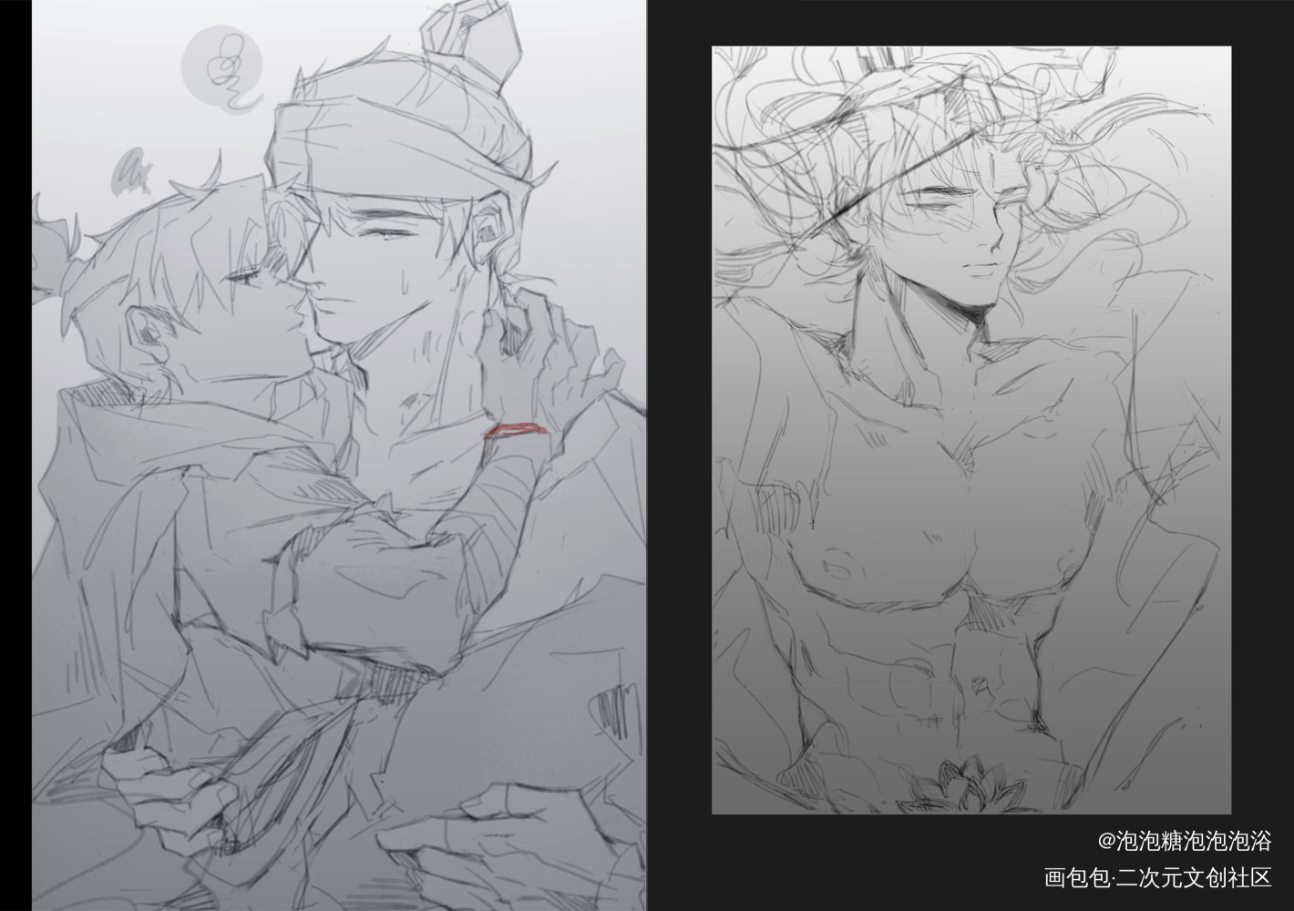 _新神榜杨戬沉戬绘画作品