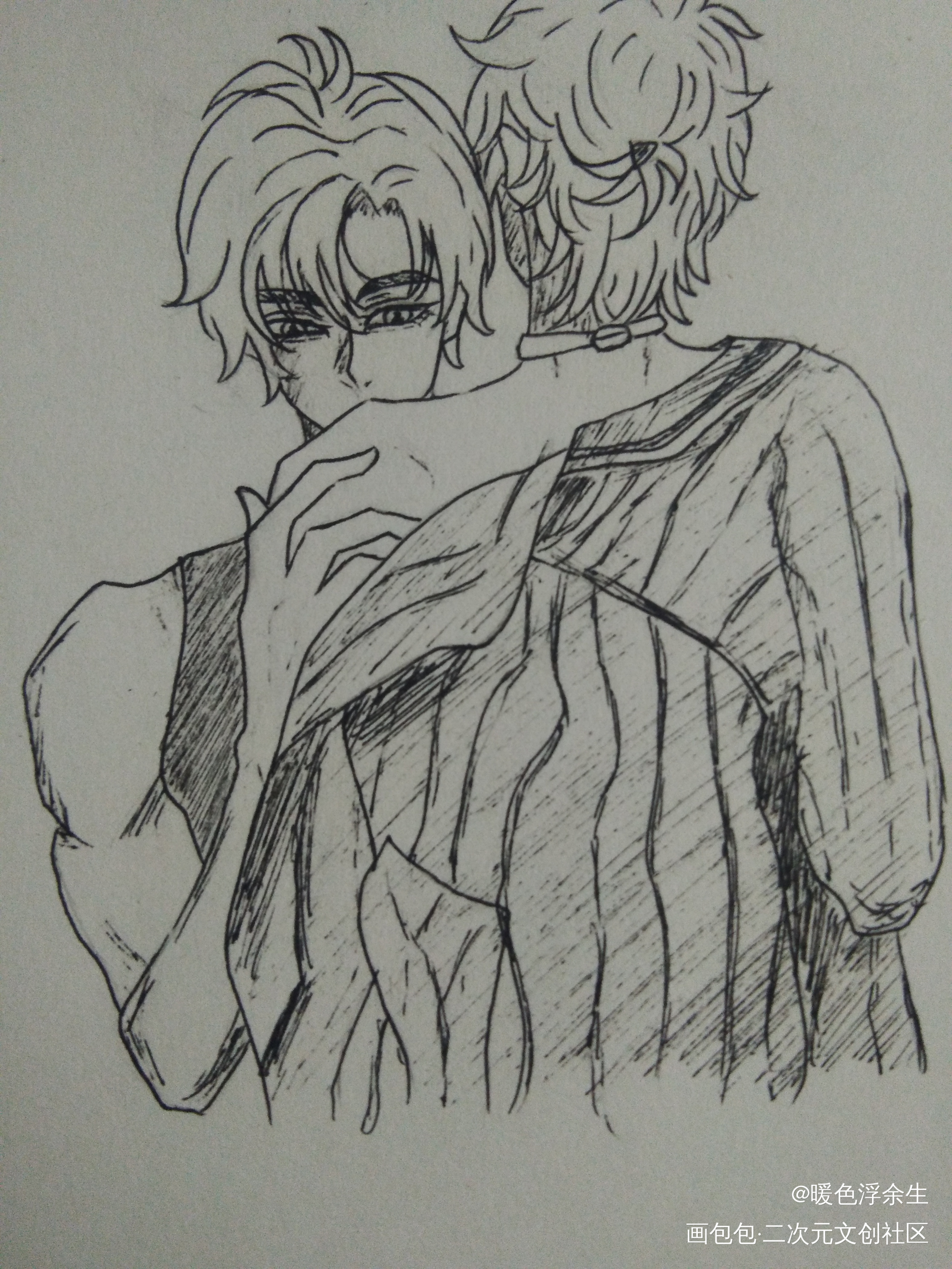 洛温_188男团洛温洛羿温小辉圆珠笔绘画作品