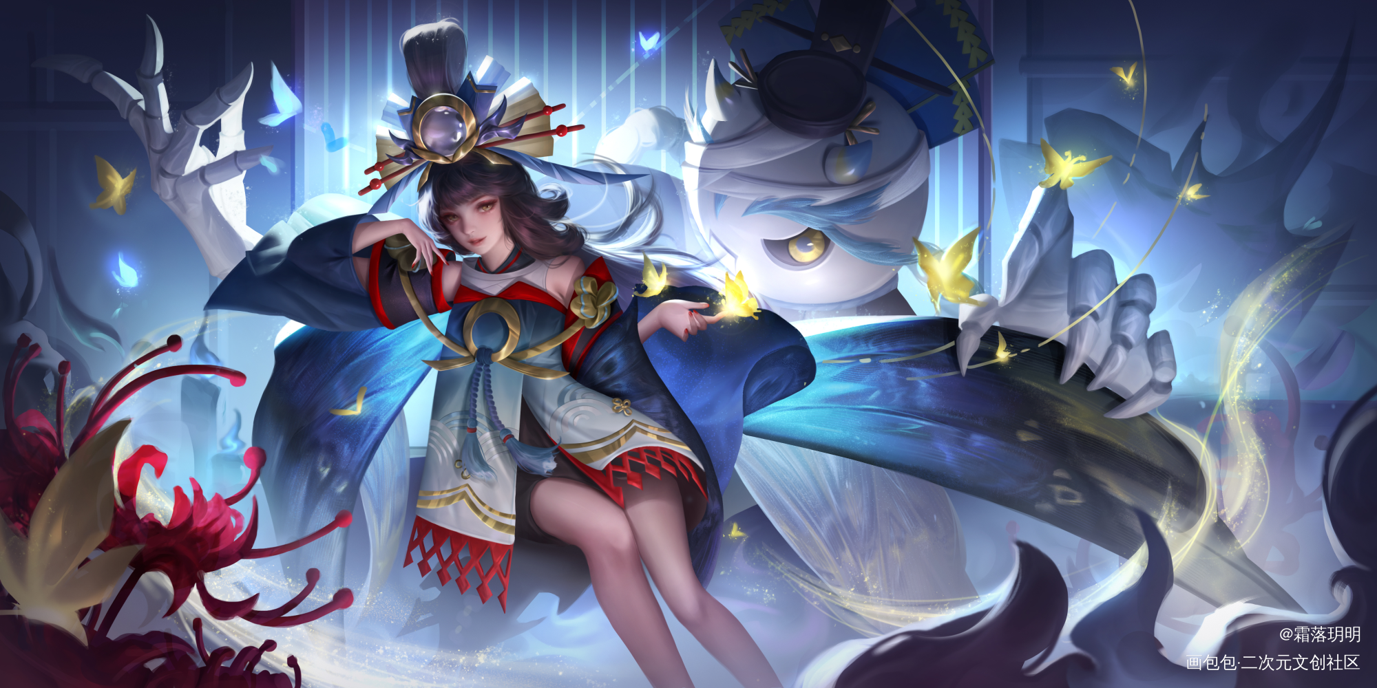 阴阳师傀儡师同人_阴阳师板绘涂厚涂同人板绘绘画作品