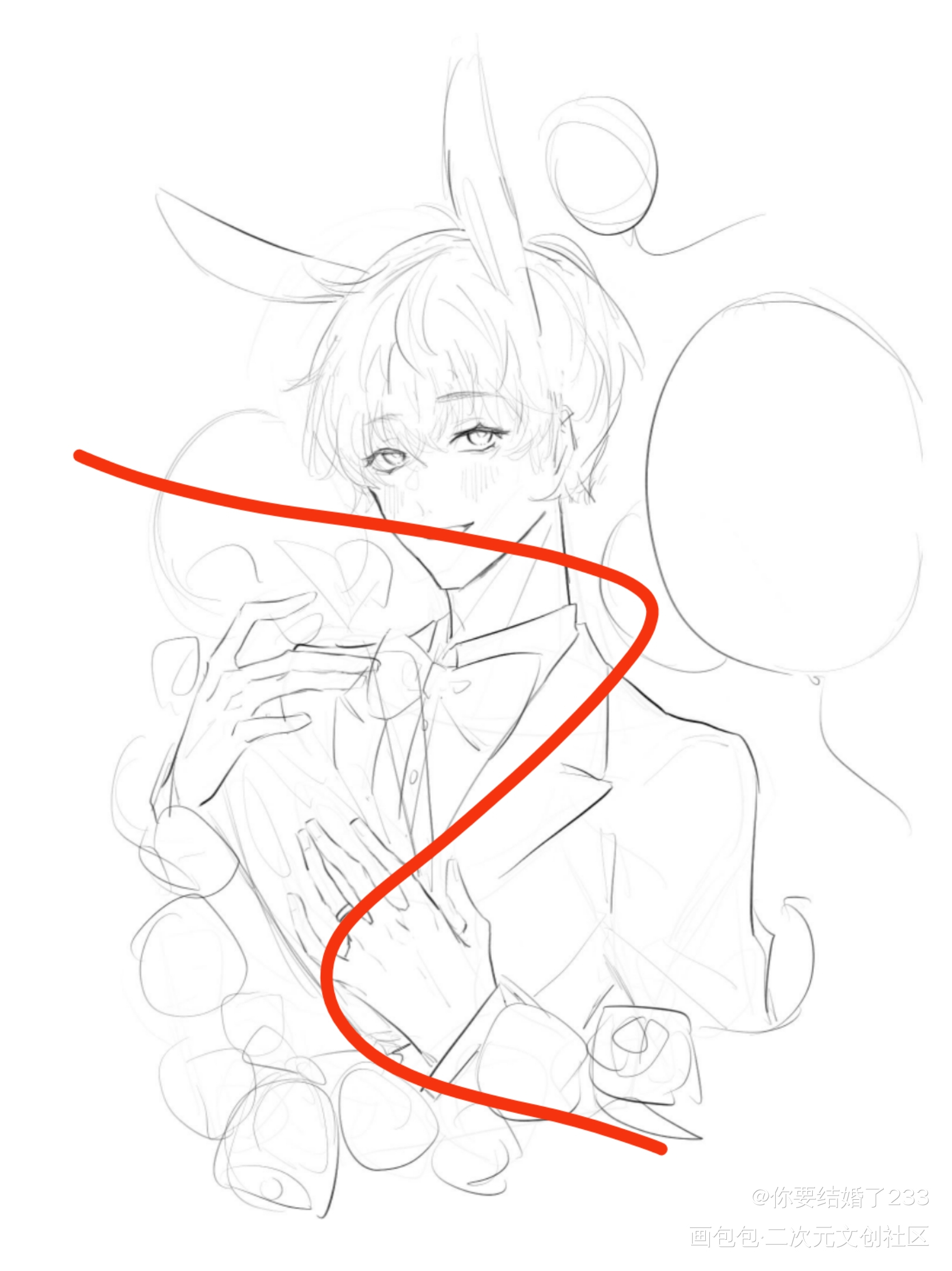 兔兔_娘娘腔188男团群秀绘画作品
